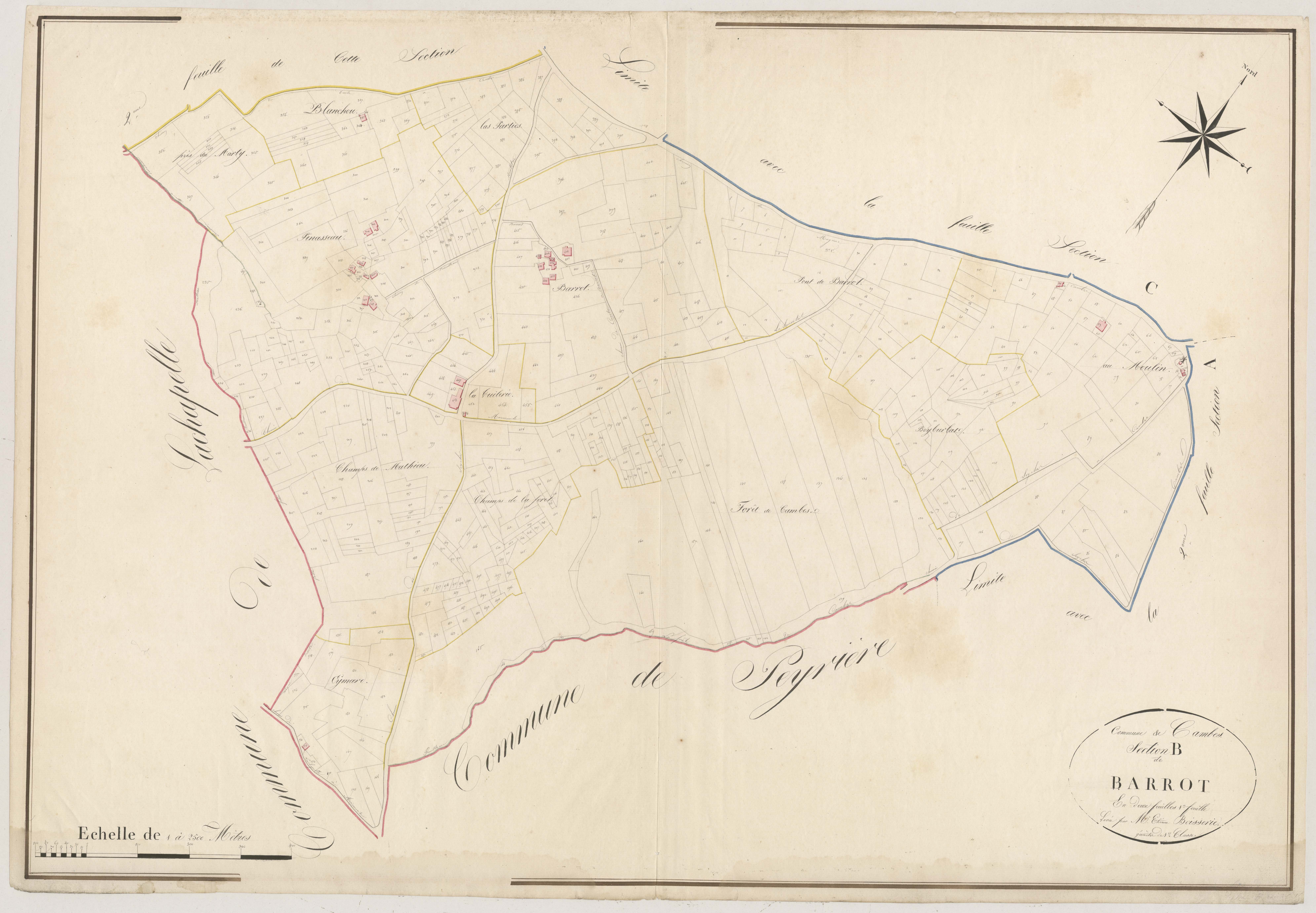 Plan napoléonien, atlas-B1 Barrot, Cambes