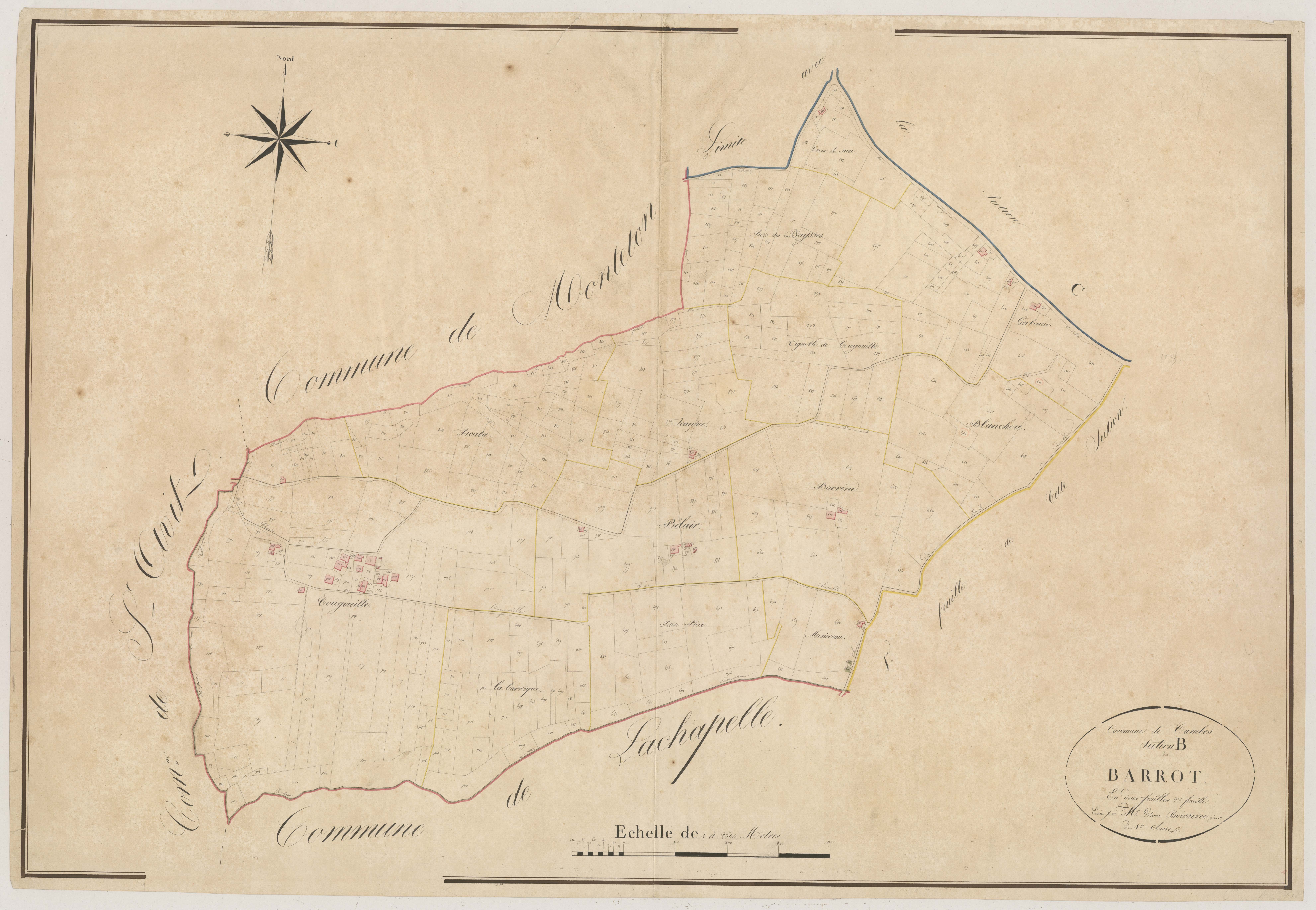 Plan napoléonien, atlas-B2 Barrot, Cambes