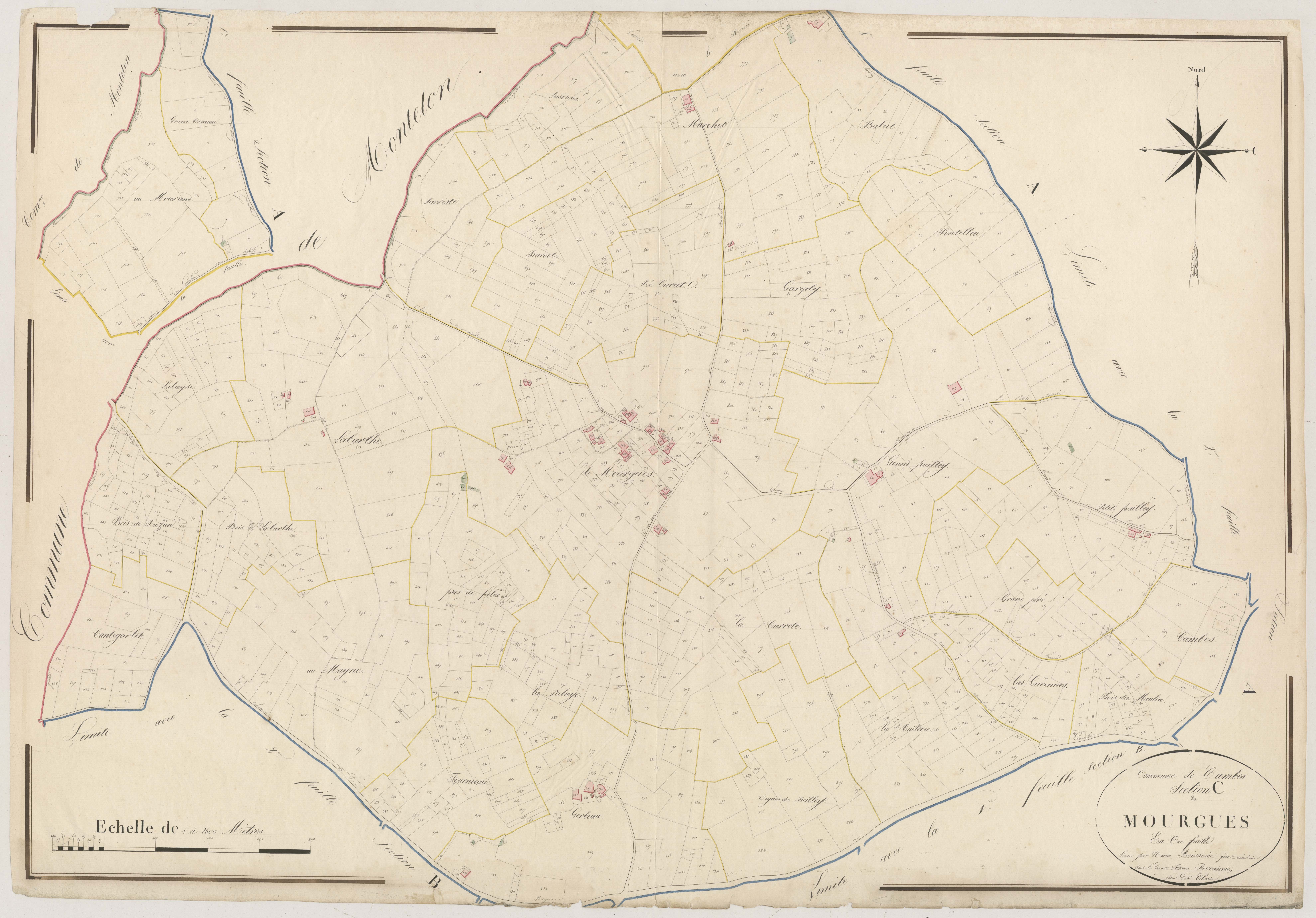 Plan napoléonien, atlas-C Mourgues, Cambes
