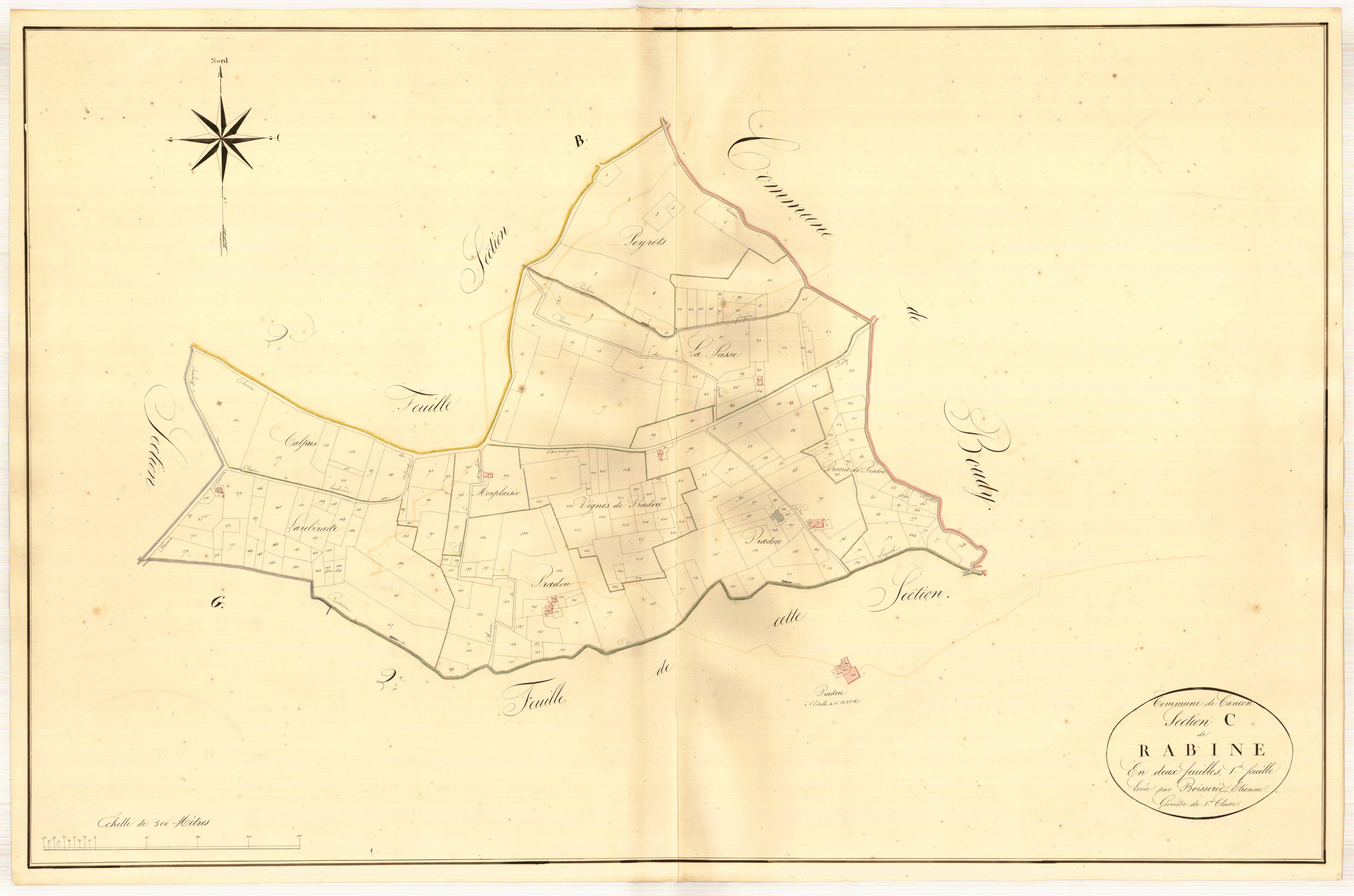 Plan napoléonien, atlas-C1 Rabine, Cancon