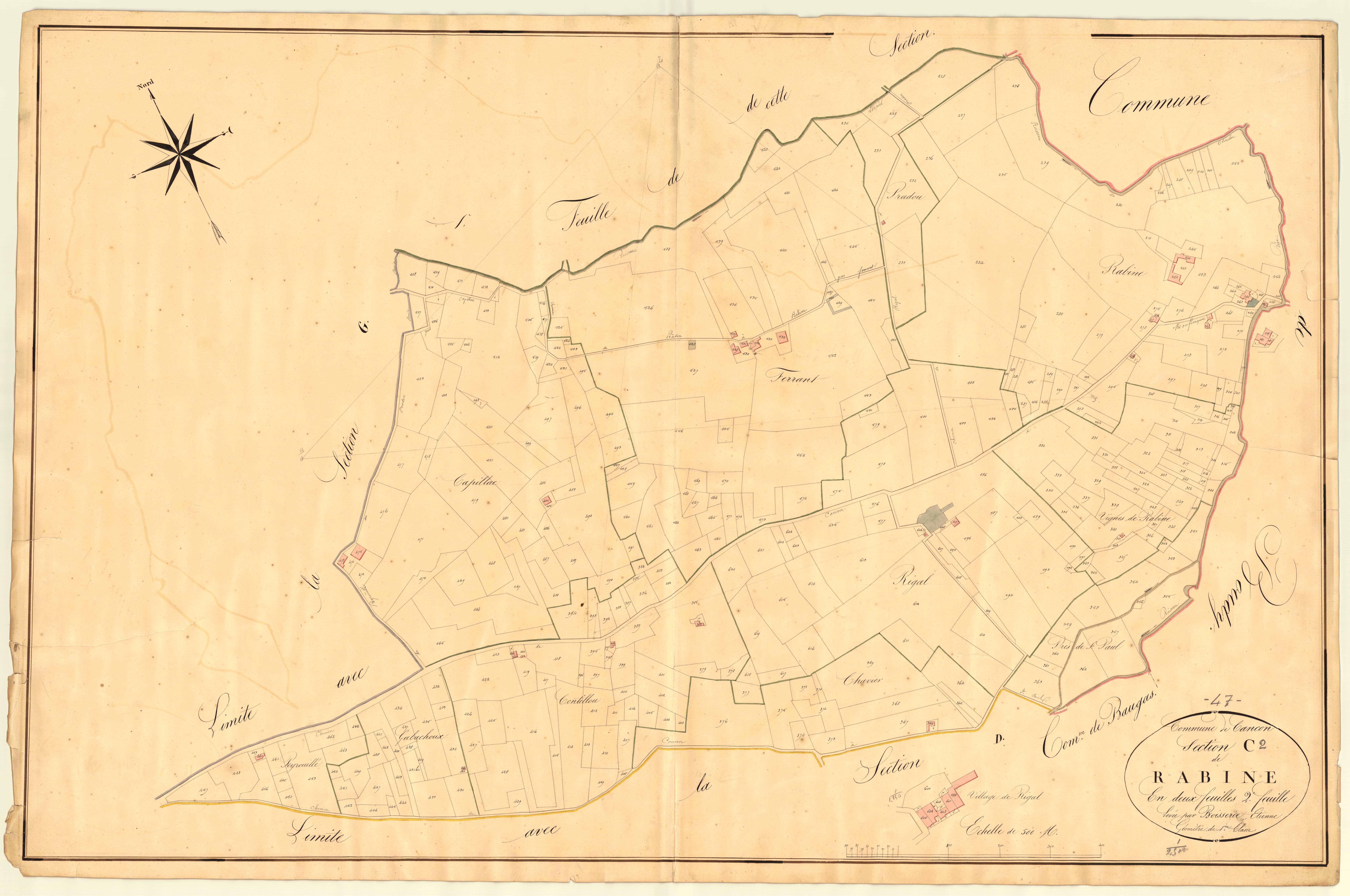 Plan napoléonien, atlas-C2 Rabine, Cancon