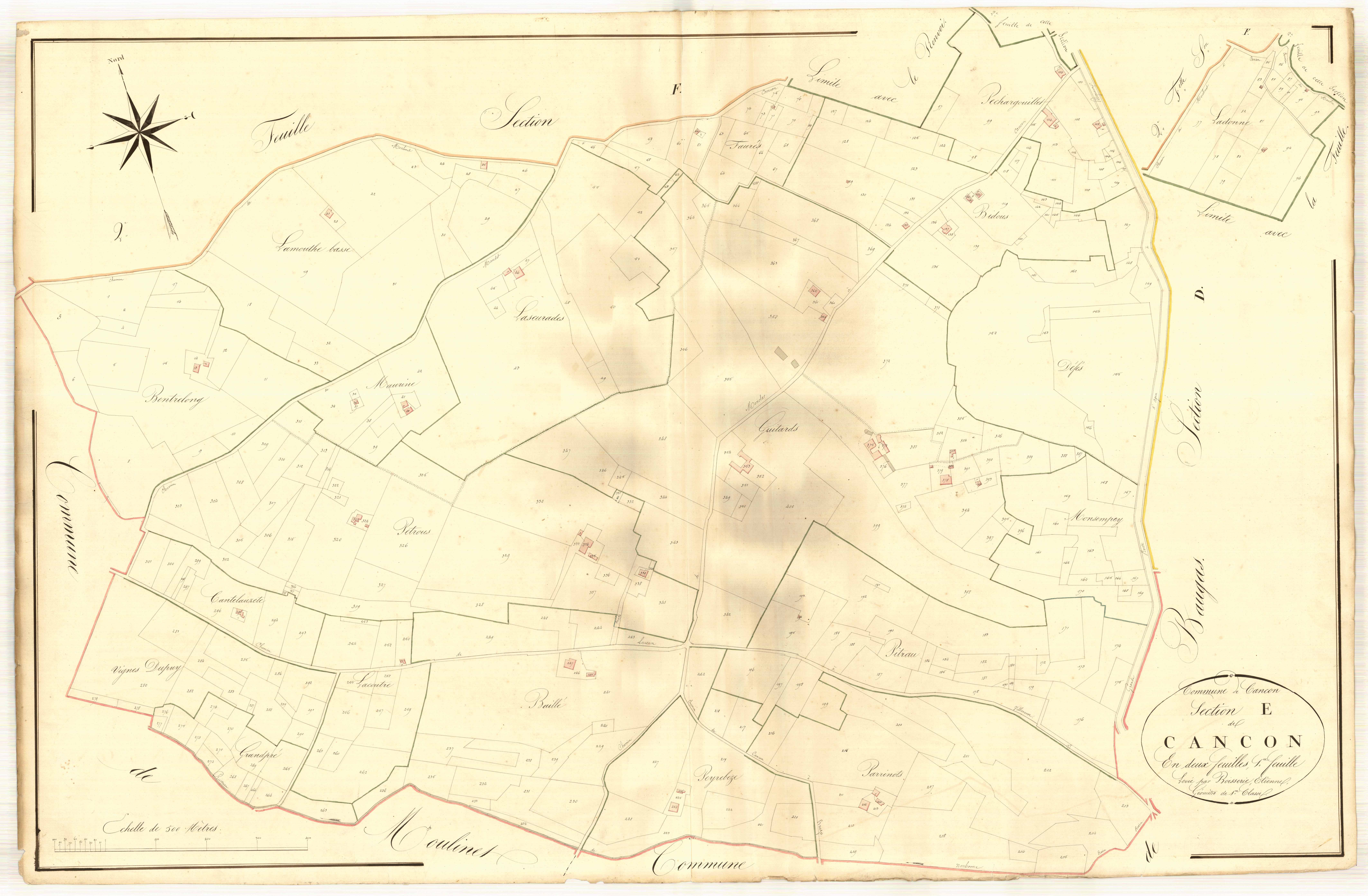 Plan napoléonien, atlas-E1 Cancon, Cancon