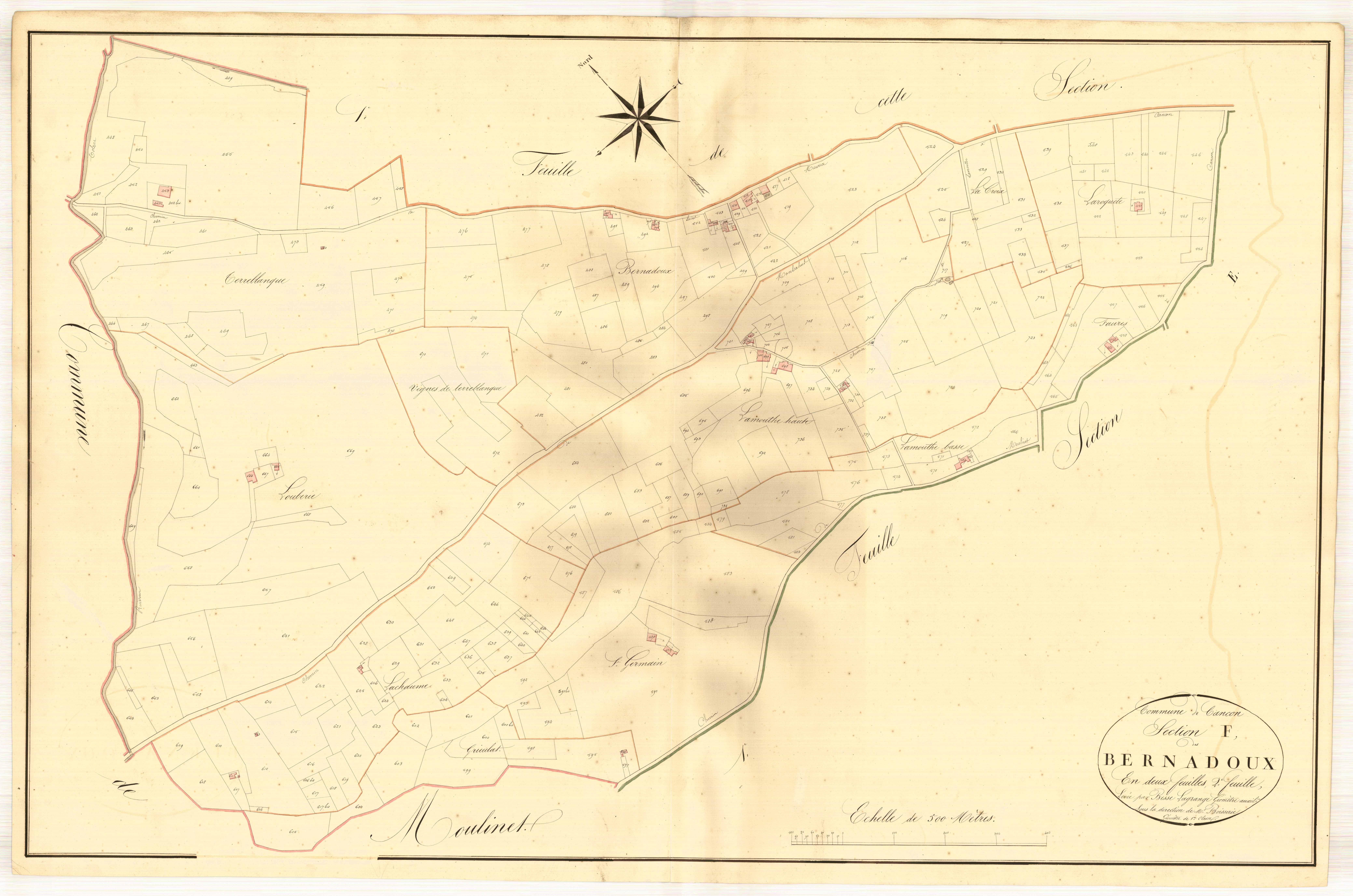 Plan napoléonien, atlas-F2 Bernadoux, Cancon