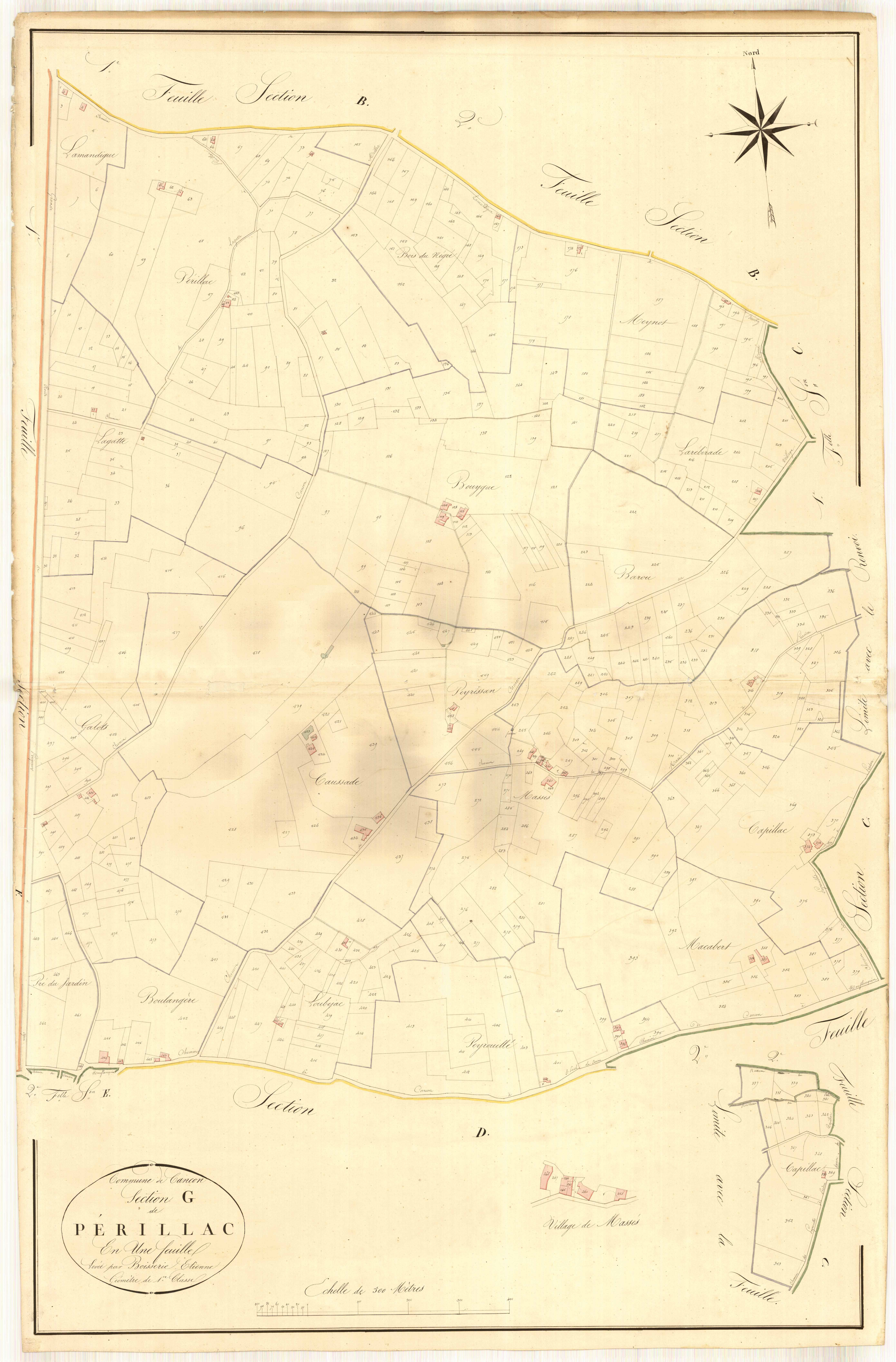 Plan napoléonien, atlas-G Périllac, Cancon