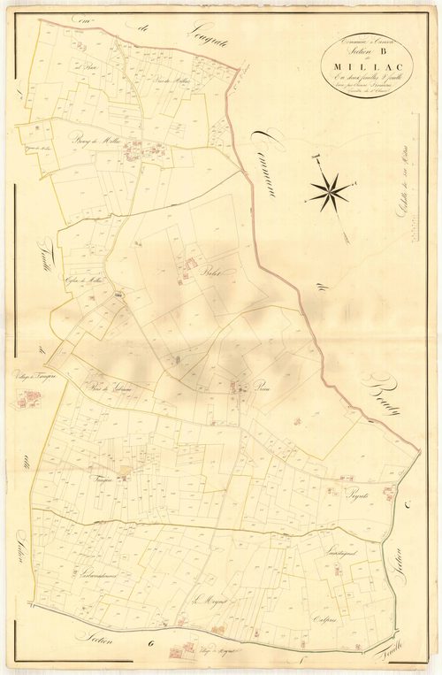 Plan napoléonien, atlas-B2 Millac, Cancon