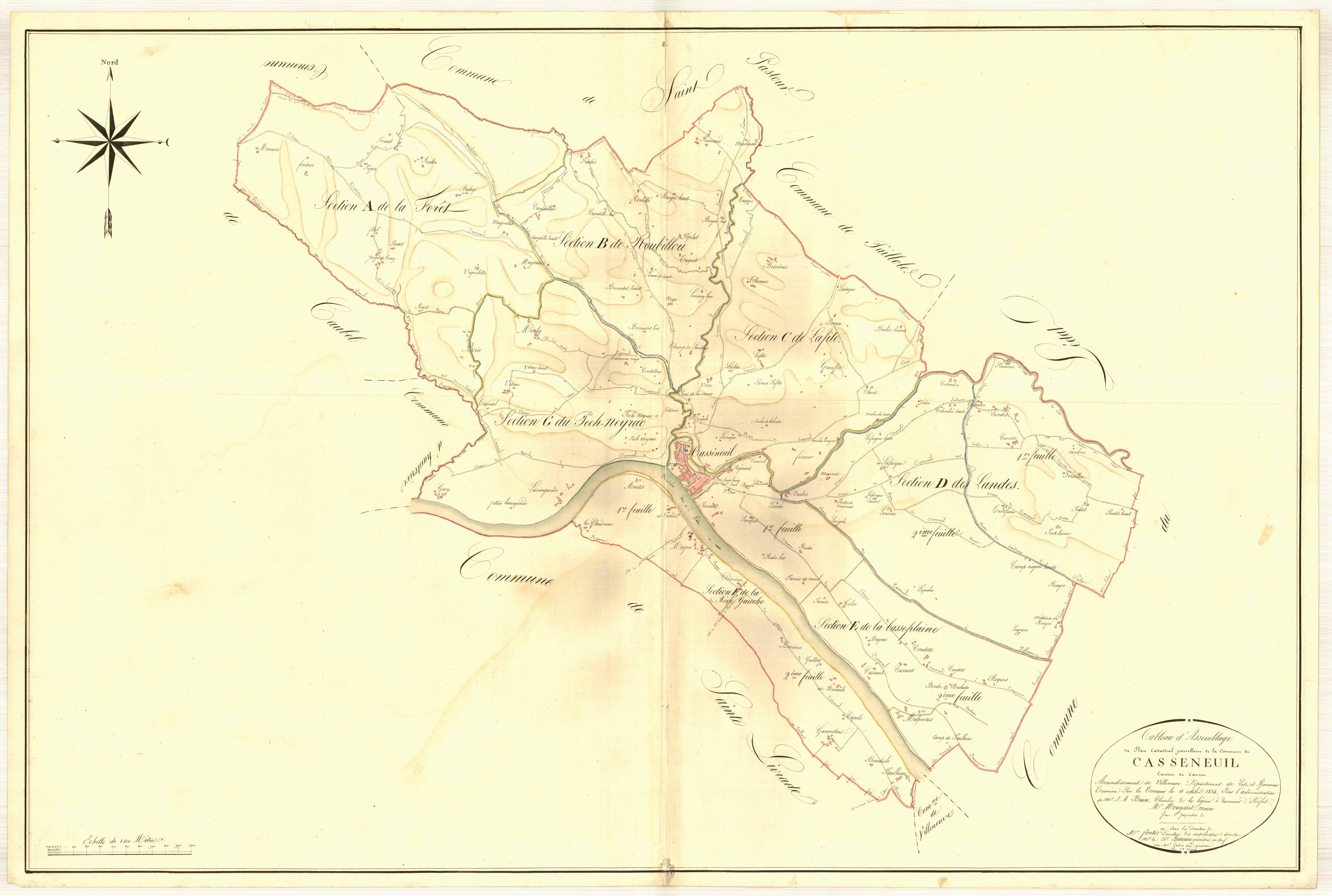 Plan napoléonien, atlas-TA, Casseneuil