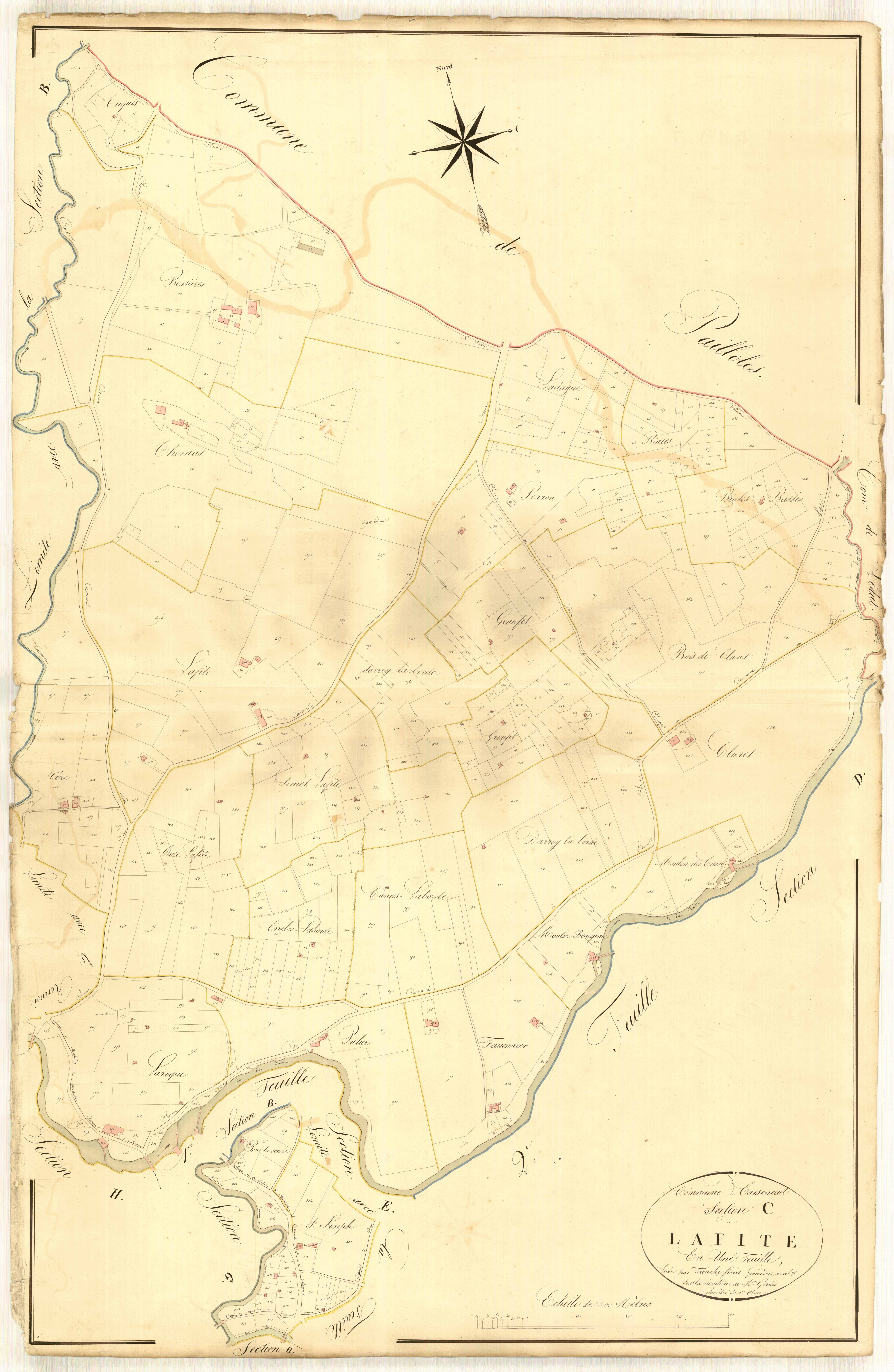 Plan napoléonien, atlas-C Lafite, Casseneuil