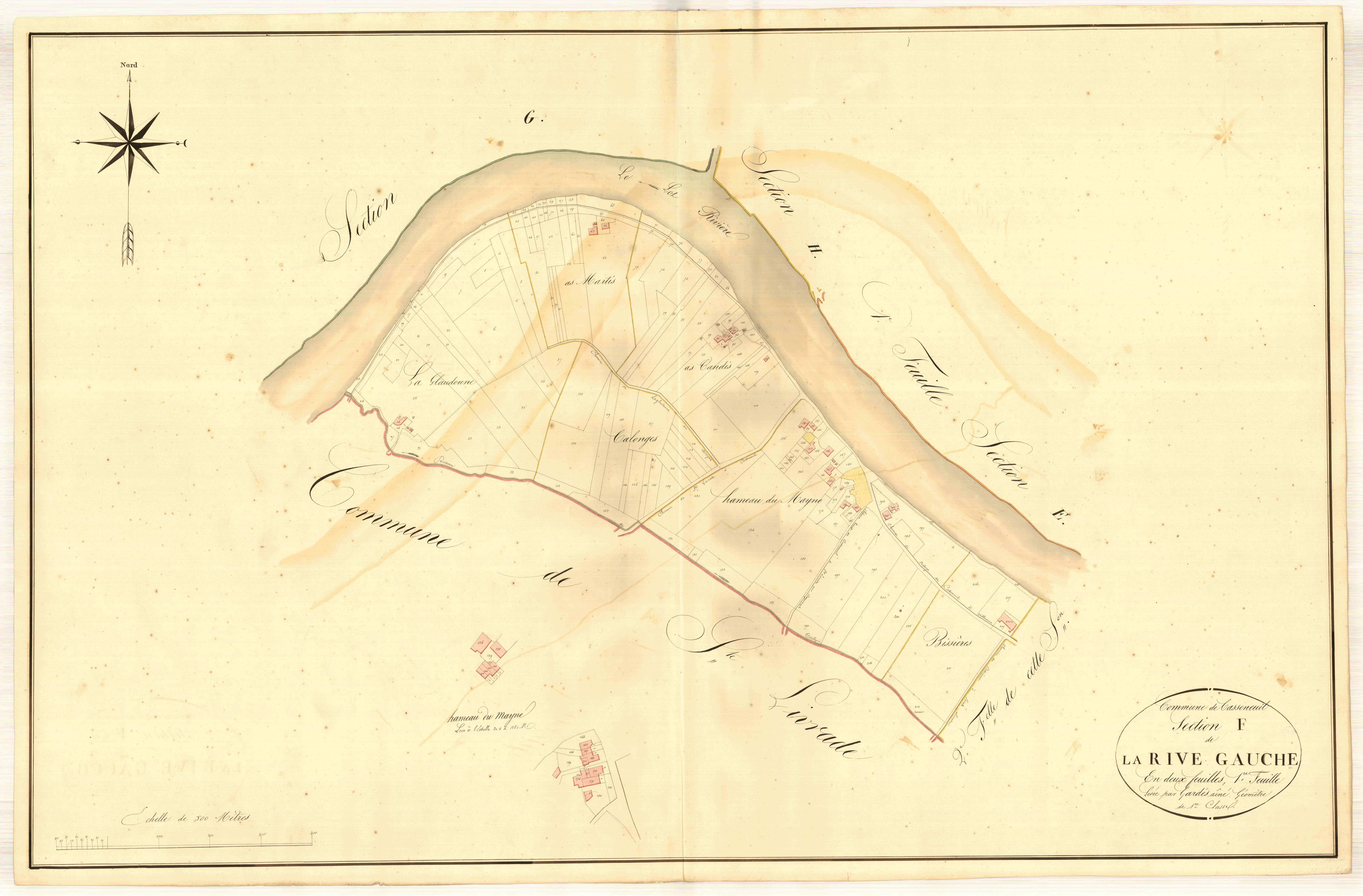 Plan napoléonien, atlas-F1 La Rive-Gauche, Casseneuil