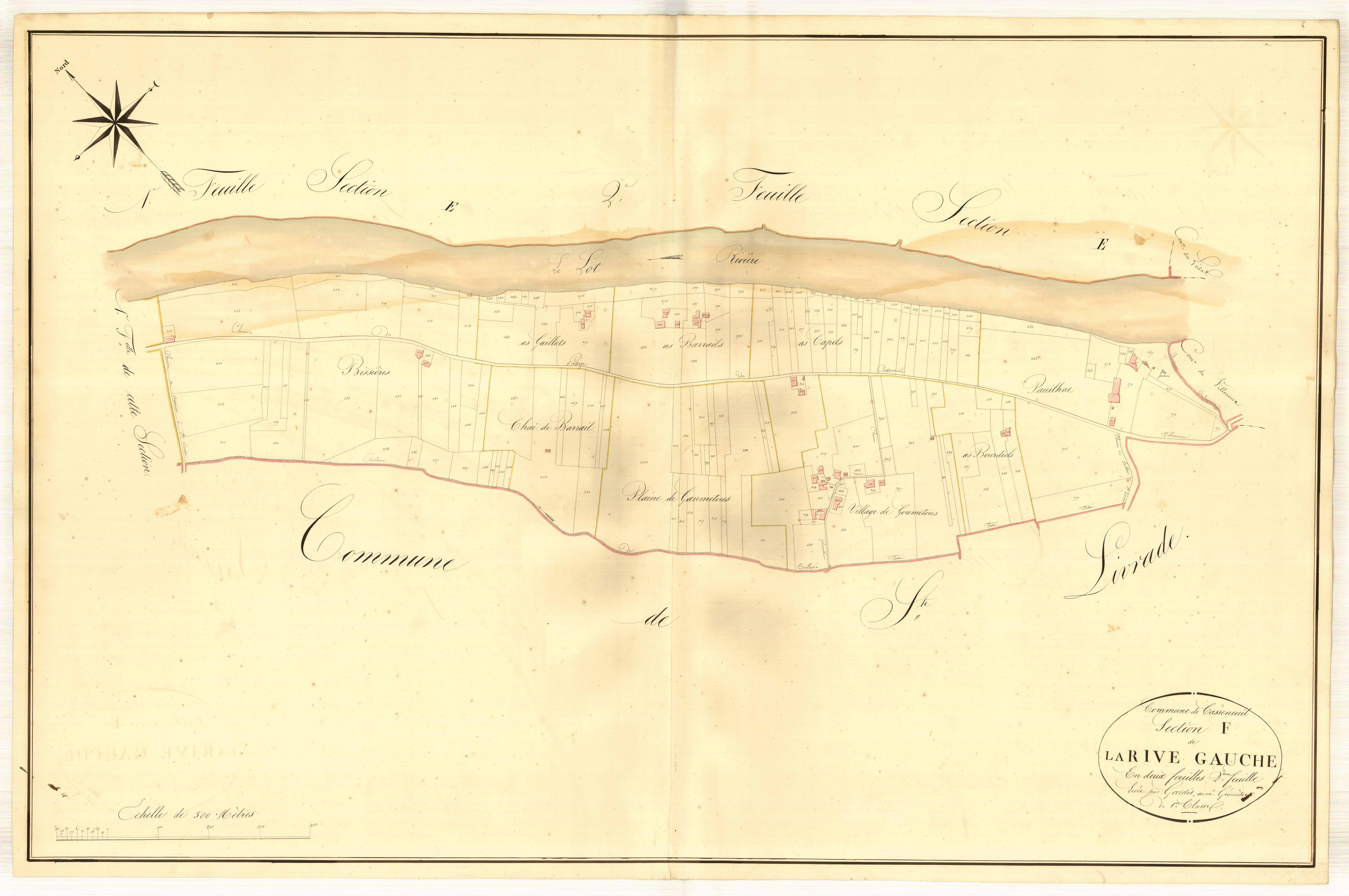 Plan napoléonien, atlas-F2 La Rive-Gauche, Casseneuil
