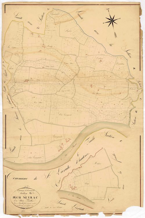 Plan napoléonien, atlas-G Pech-Neyrac, Casseneuil