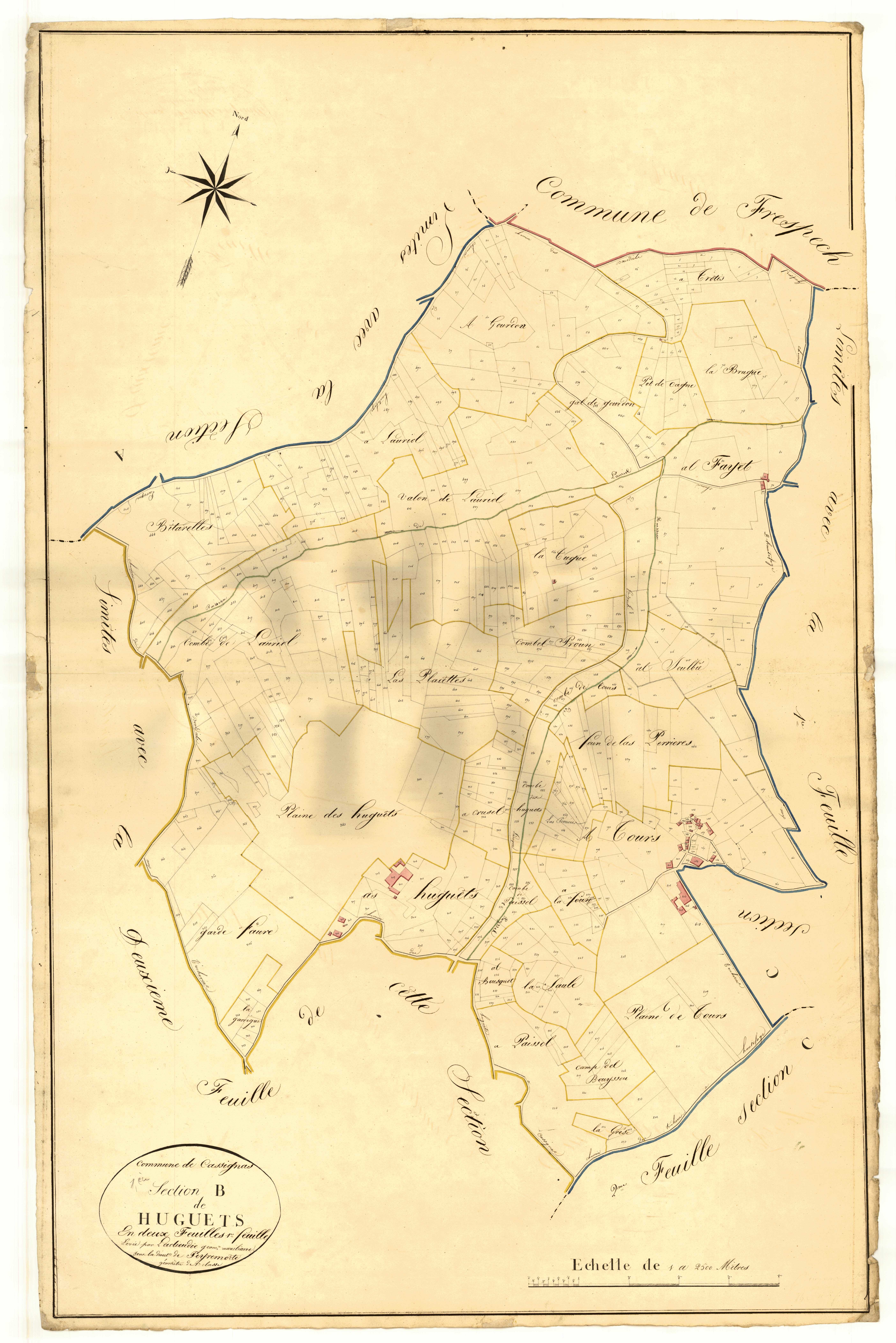 Plan napoléonien, atlas-B1 Huguets, Cassignas