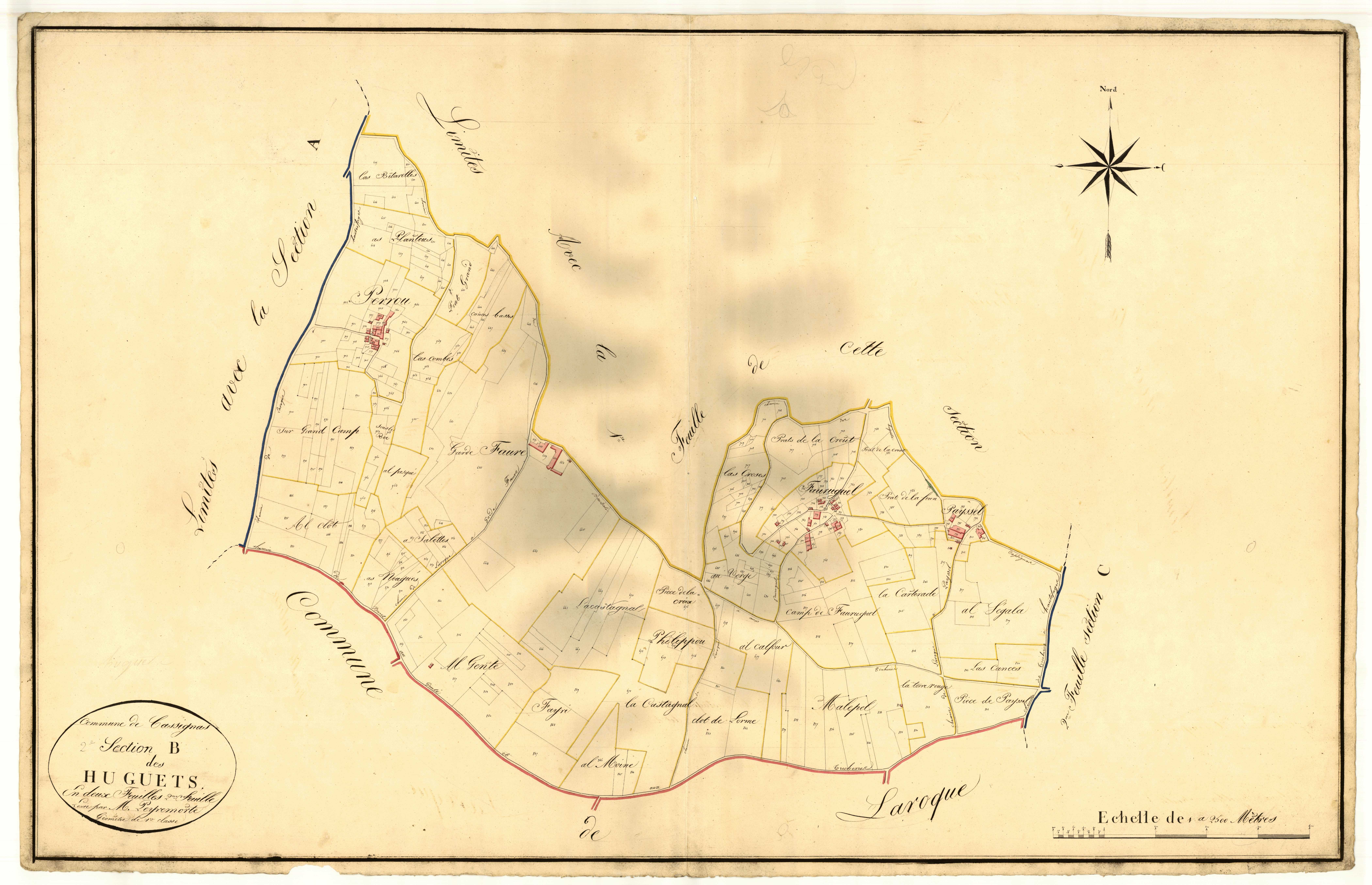 Plan napoléonien, atlas-B2 Huguets, Cassignas