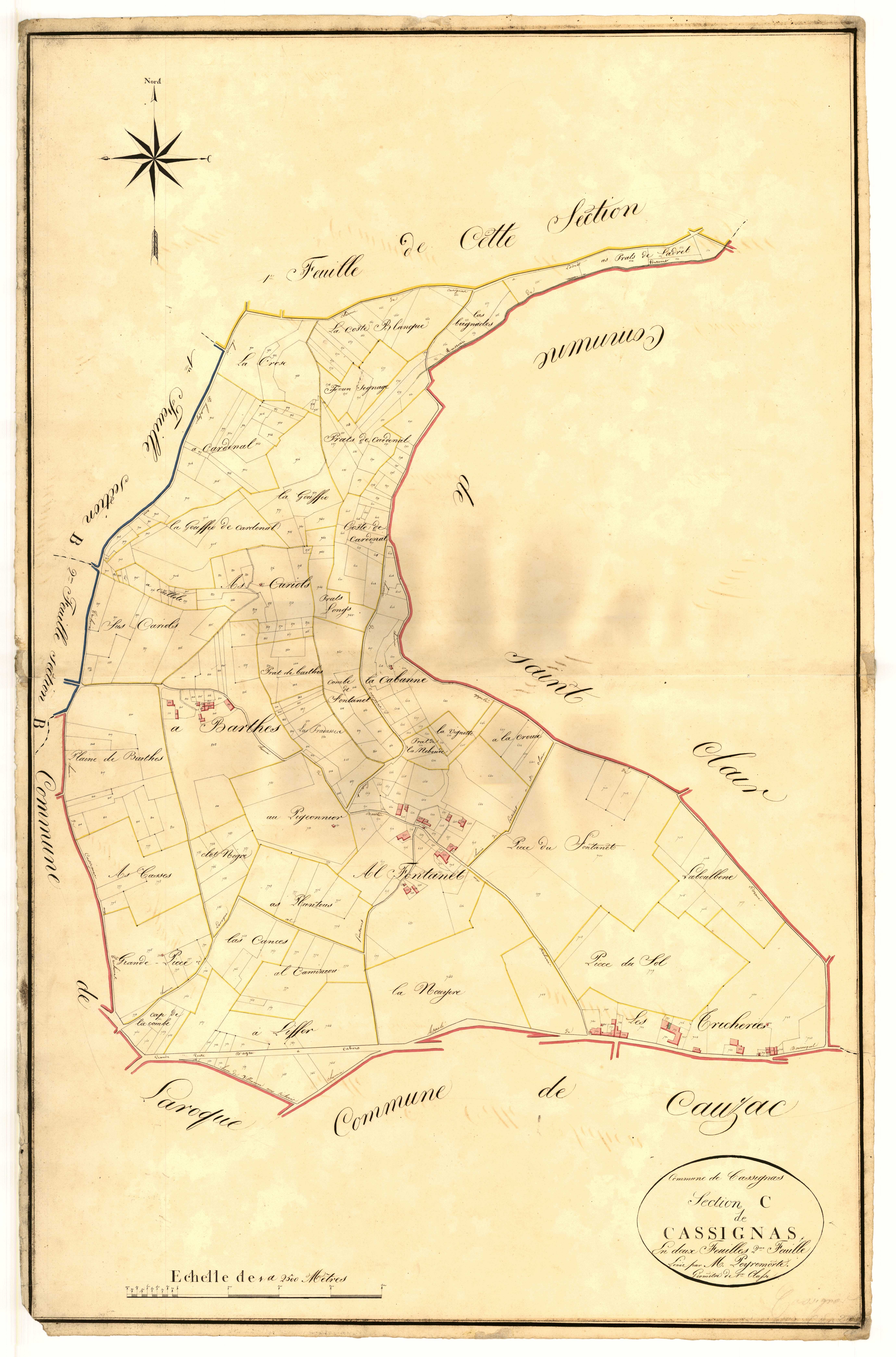 Plan napoléonien, atlas-C2 Cassignas, Cassignas