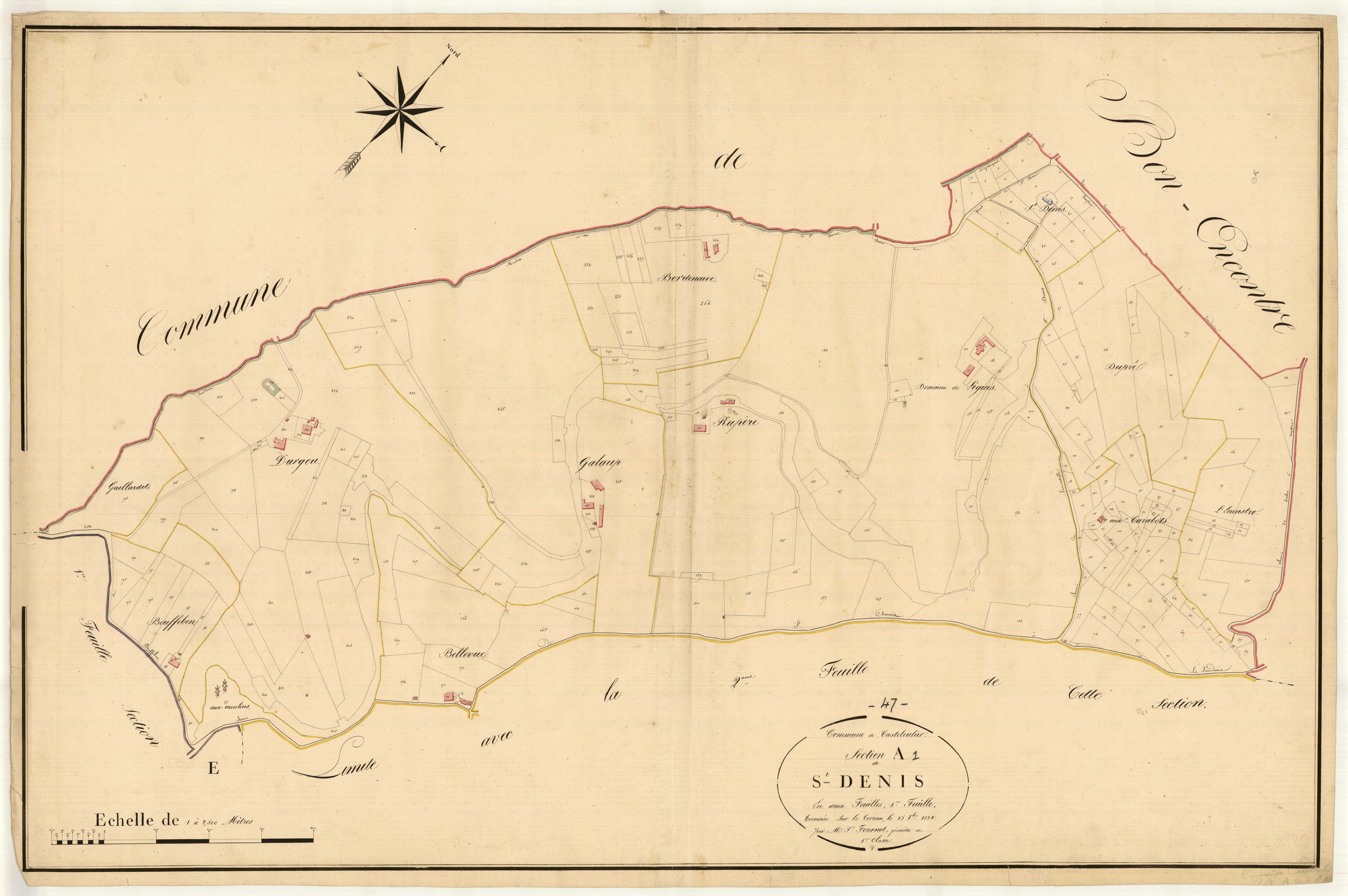 Plan napoléonien, atlas-A1 Saint-Denis, Castelculier