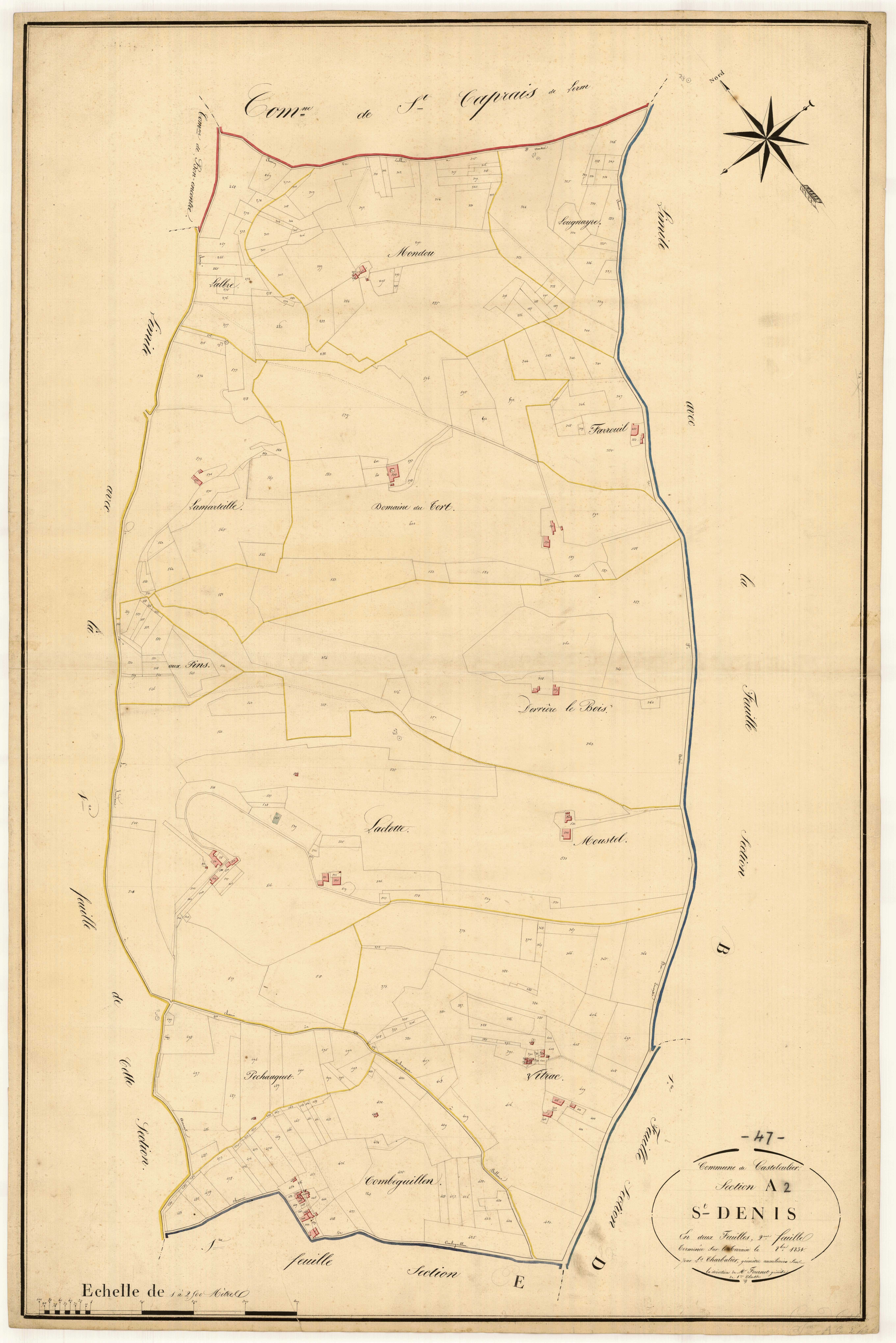 Plan napoléonien, atlas-A2 Saint-Denis, Castelculier