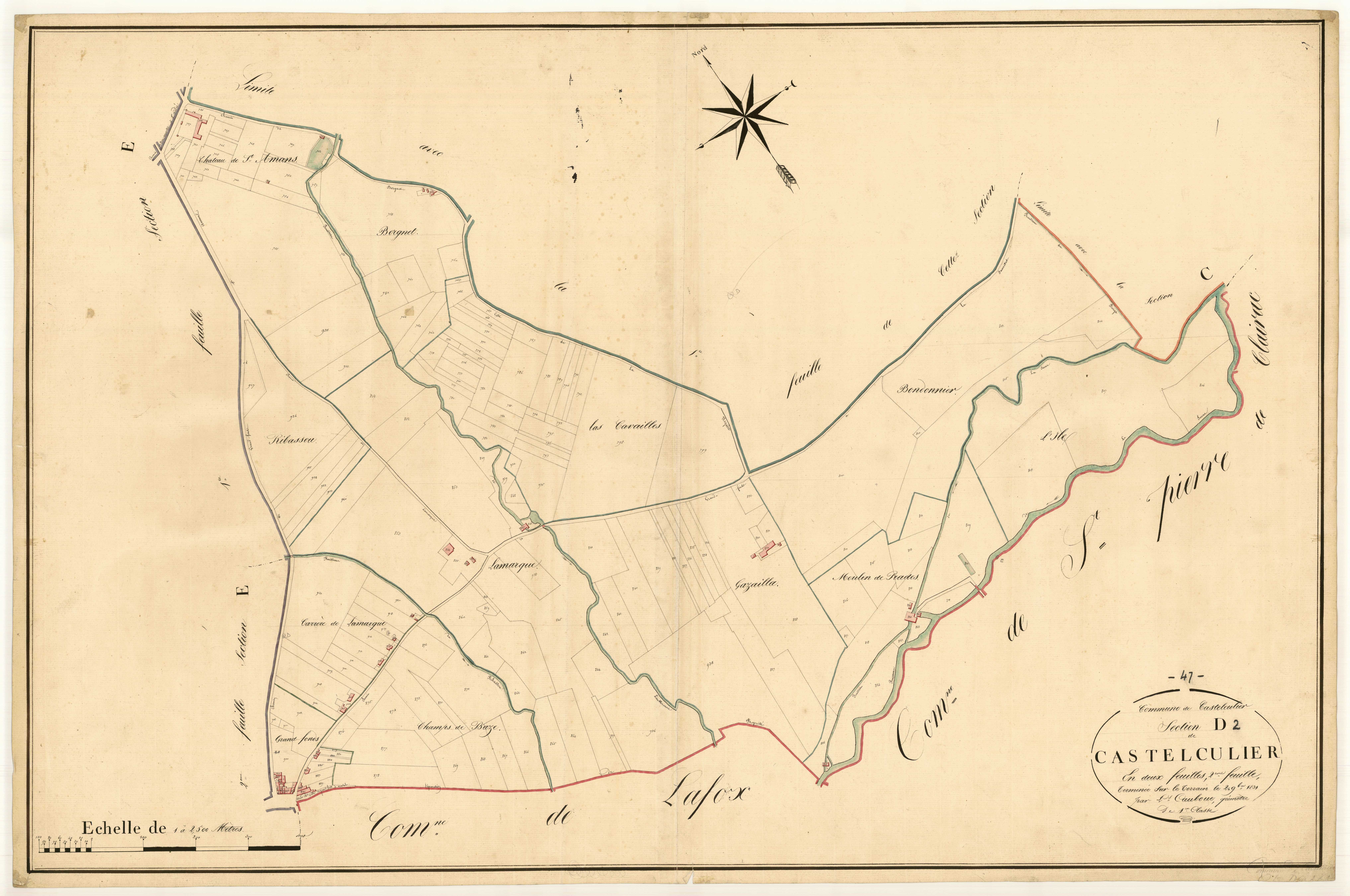 Plan napoléonien, atlas-D2 Castelculier, Castelculier