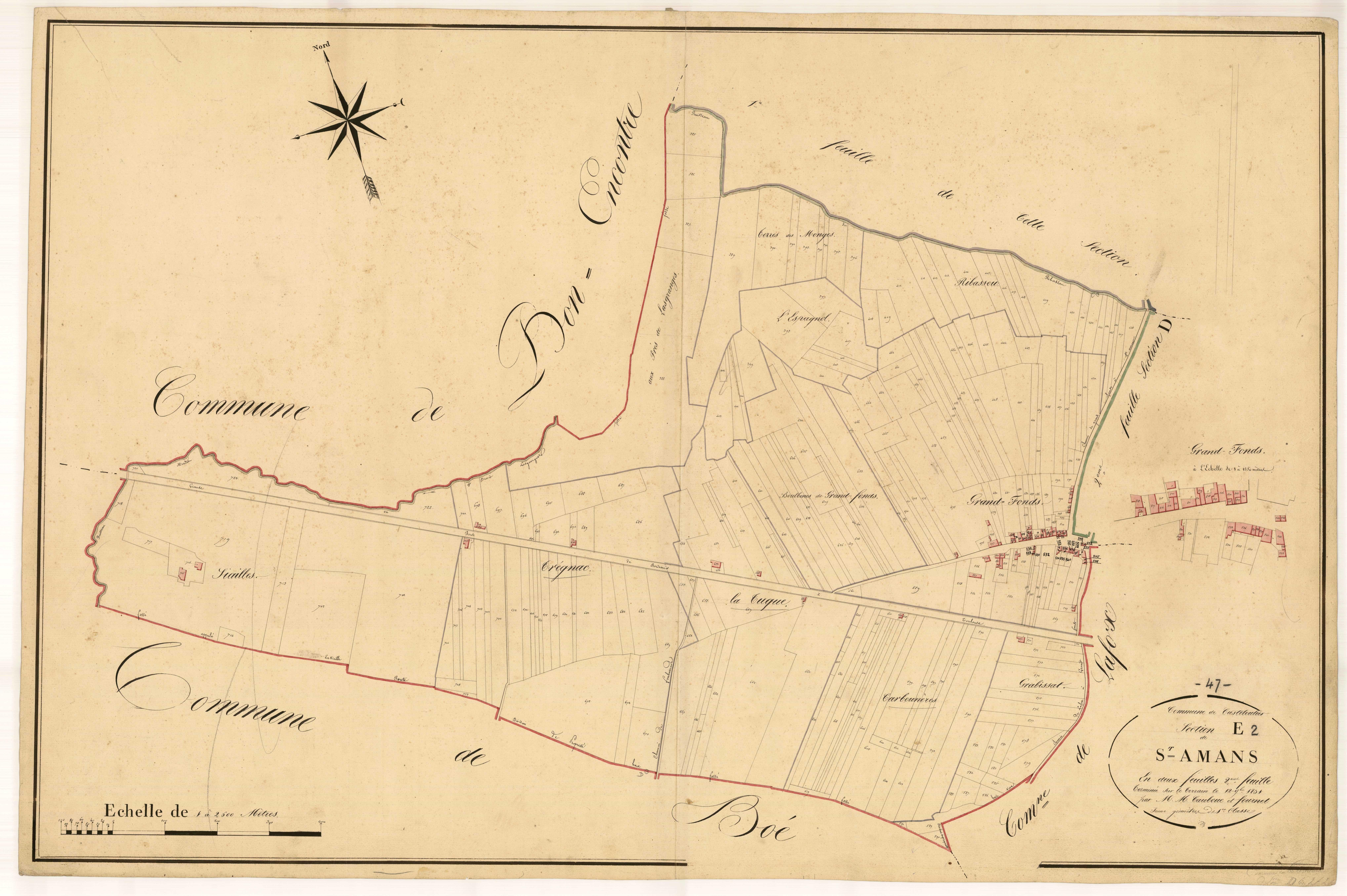 Plan napoléonien, atlas-E2 Saint-Amans, Castelculier
