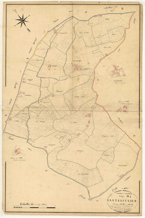 Plan napoléonien, atlas-D1 Castelculier, Castelculier