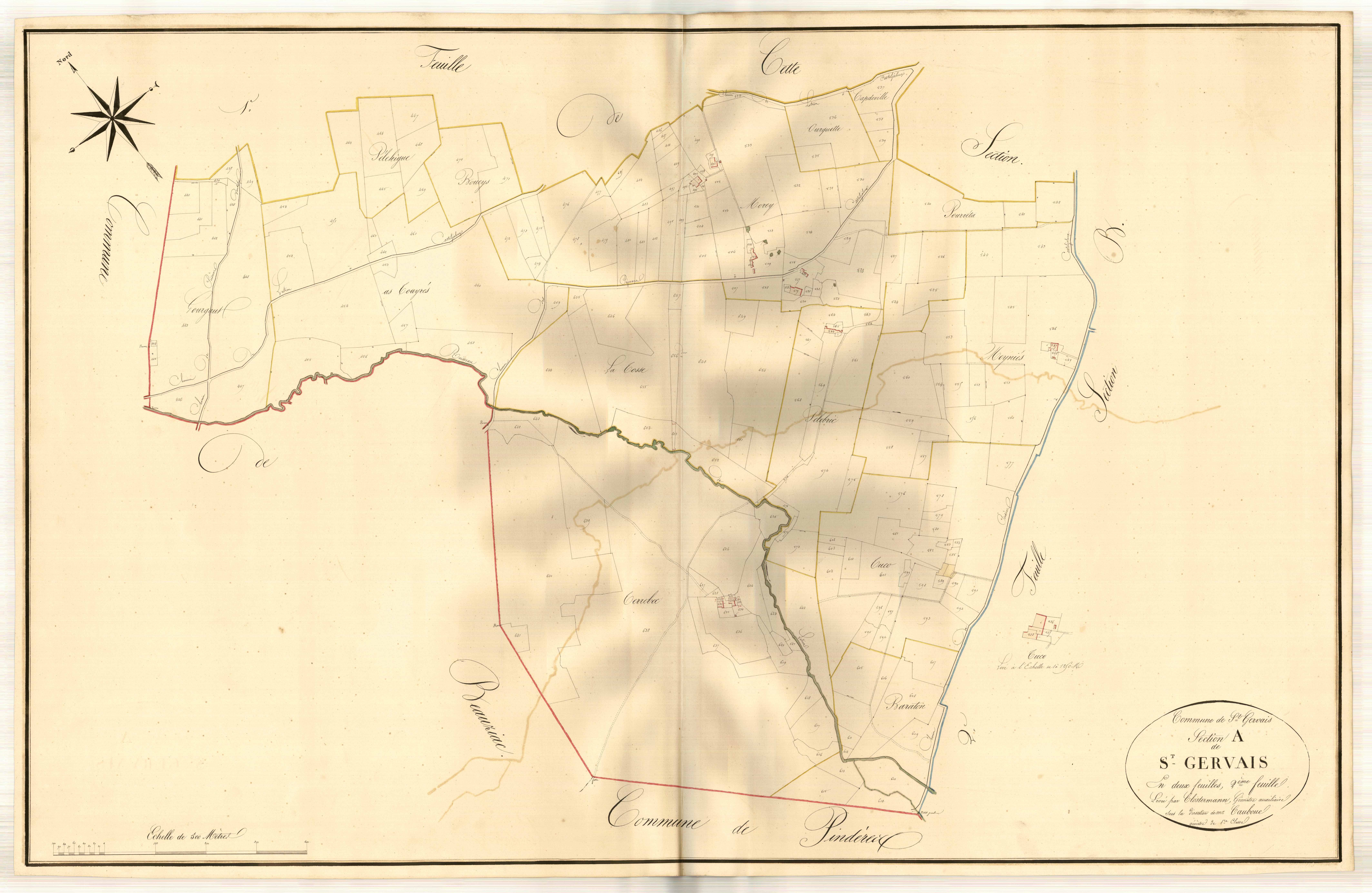 Plan napoléonien, atlas-A2 Saint-Gervais, Saint-Gervais (voir Casteljaloux)