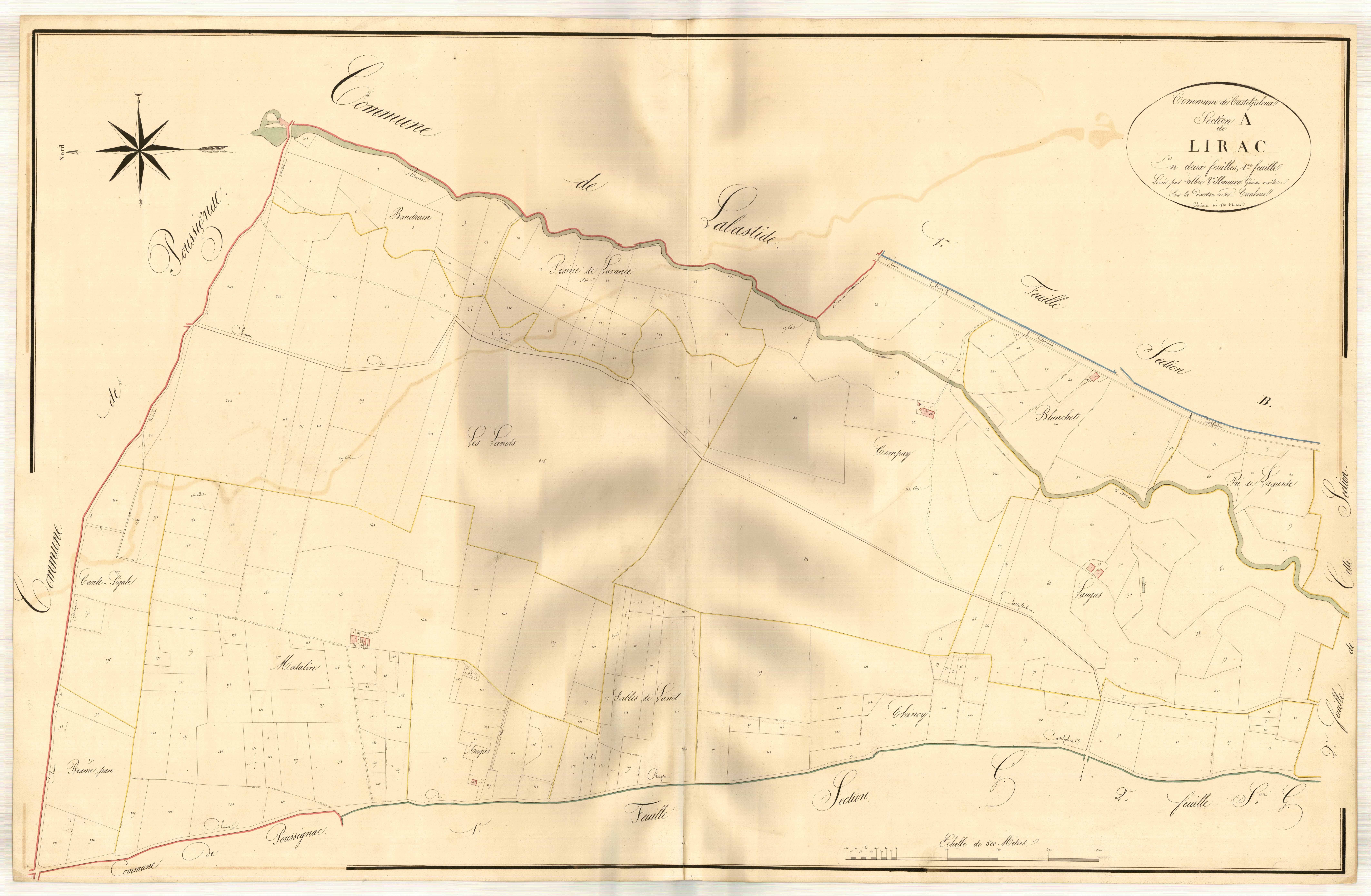 Plan napoléonien, atlas-A1 Lirac, Casteljaloux