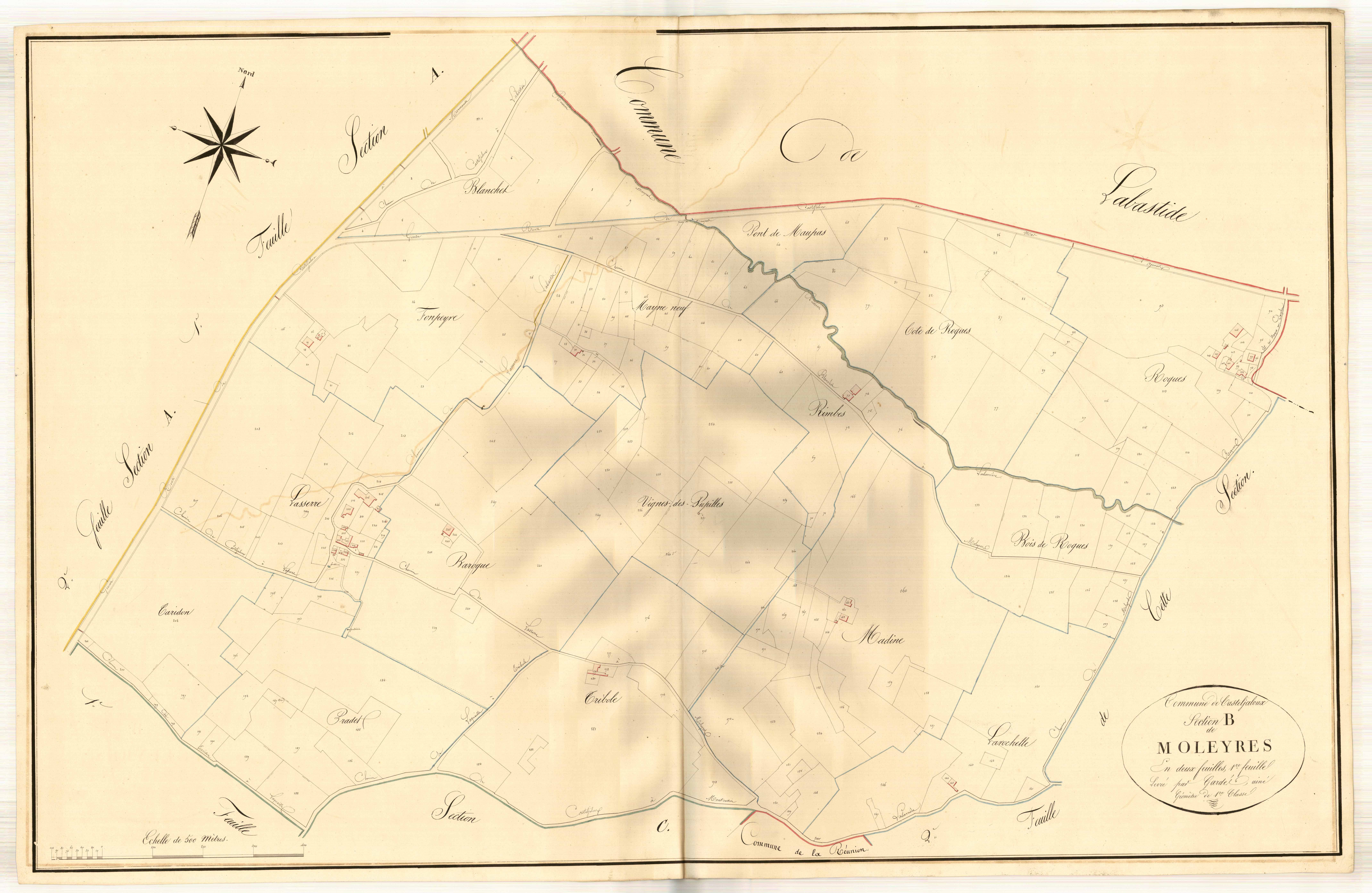 Plan napoléonien, atlas-B1 Moleyres, Casteljaloux