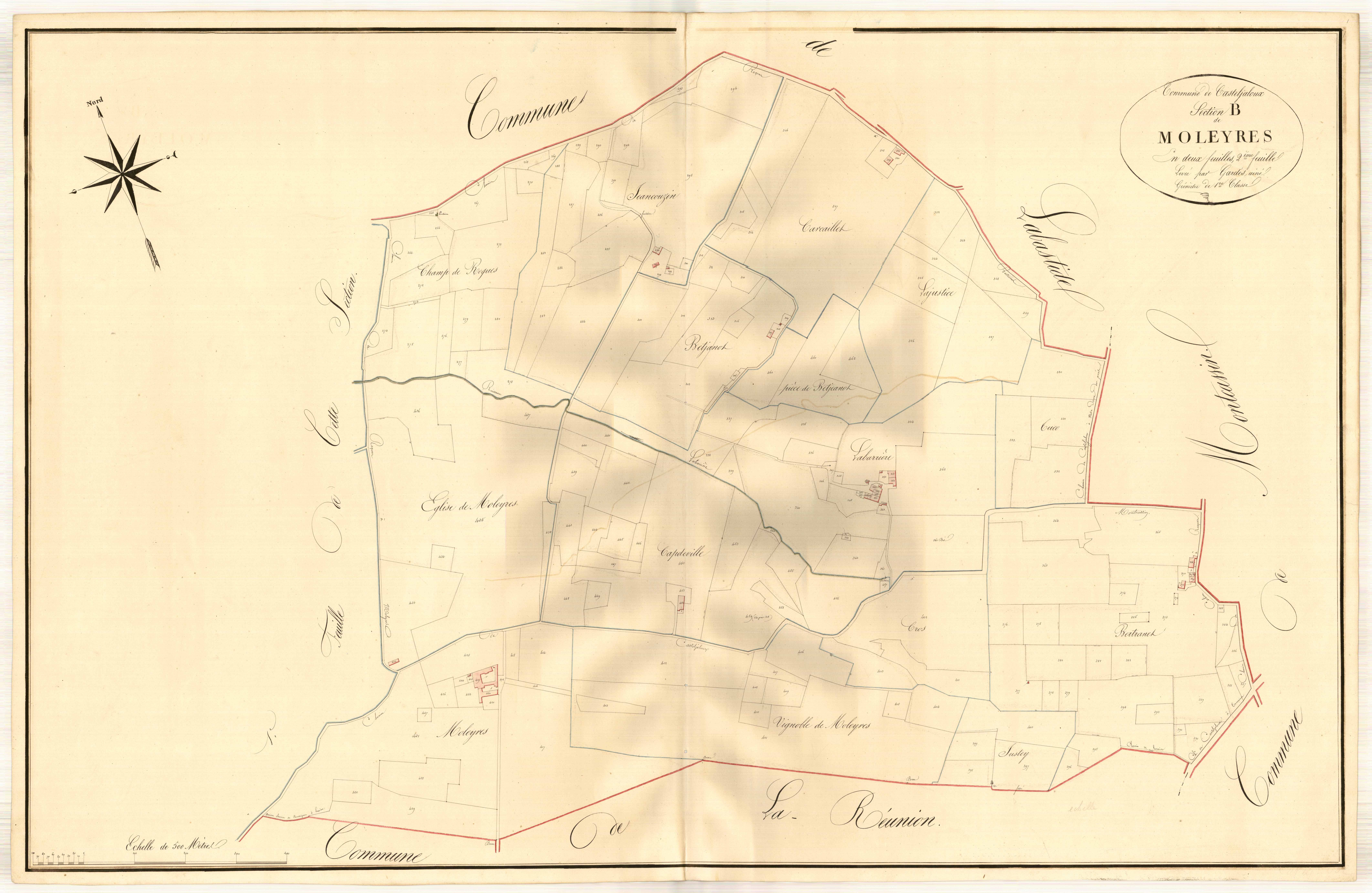 Plan napoléonien, atlas-B2 Moleyres, Casteljaloux