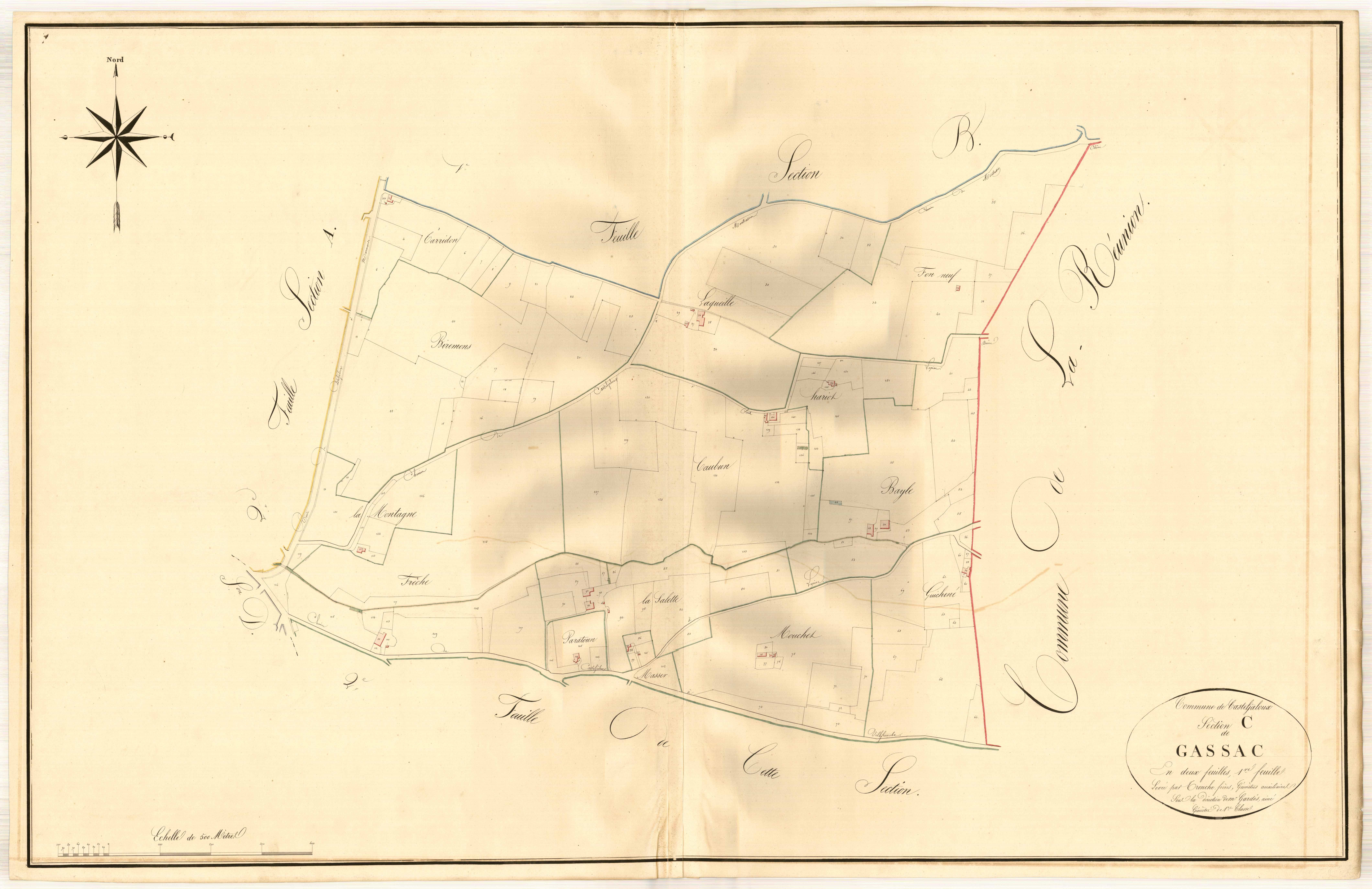 Plan napoléonien, atlas-C1 Gassac, Casteljaloux