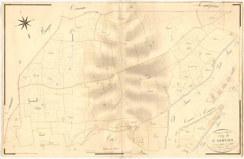 Plan napoléonien, atlas-A1 Saint-Gervais, Saint-Gervais (voir Casteljaloux)