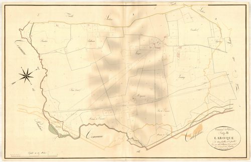 Plan napoléonien, atlas-B2 Laroque, Saint-Gervais (voir Casteljaloux)