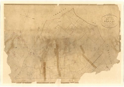 Plan napoléonien, feuille préparatoire-C2 Gassac, Casteljaloux