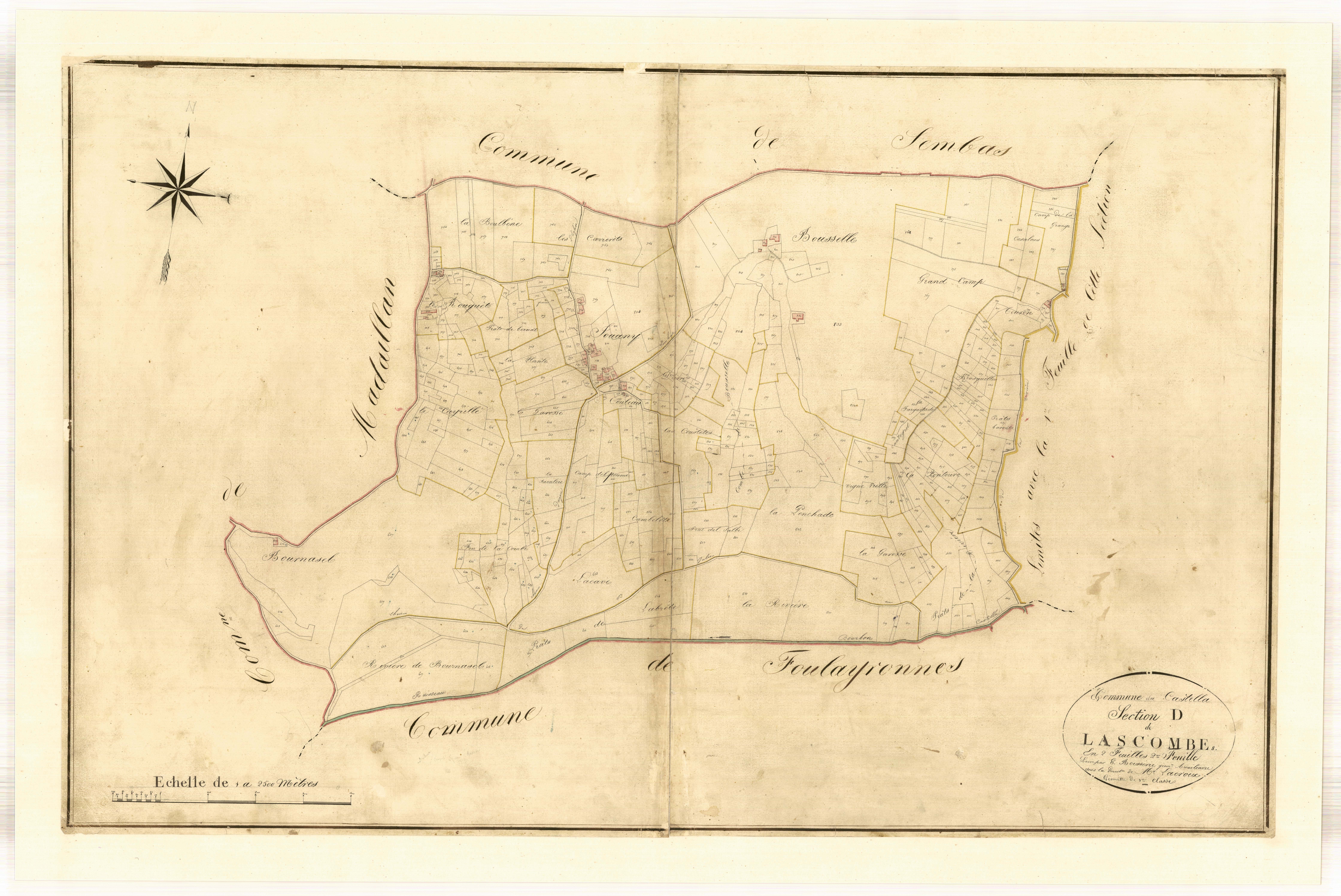 Plan napoléonien-D2 Lascombes, Castella