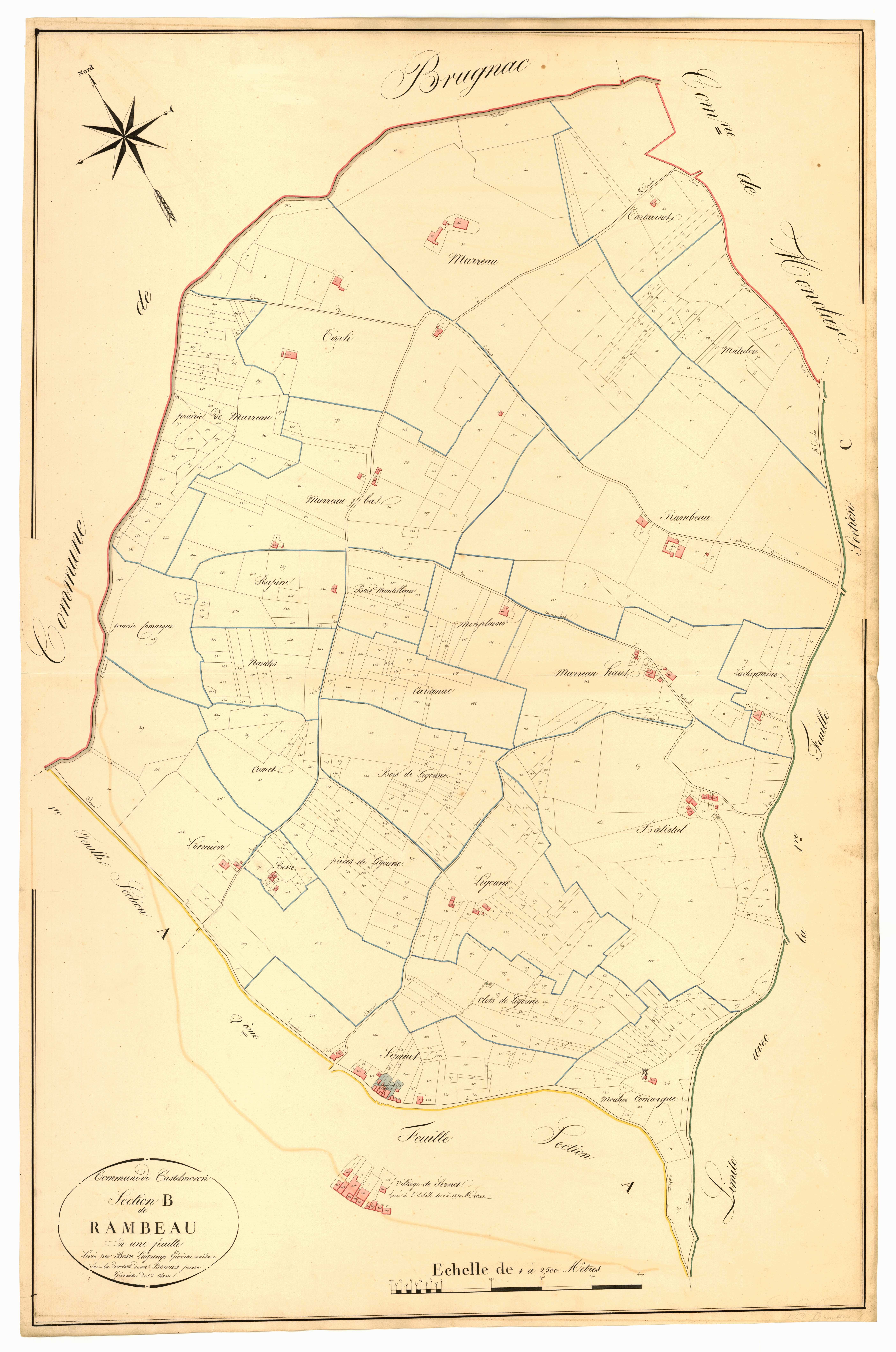 Plan napoléonien, atlas-B Rambeau, Castelmoron-sur-Lot