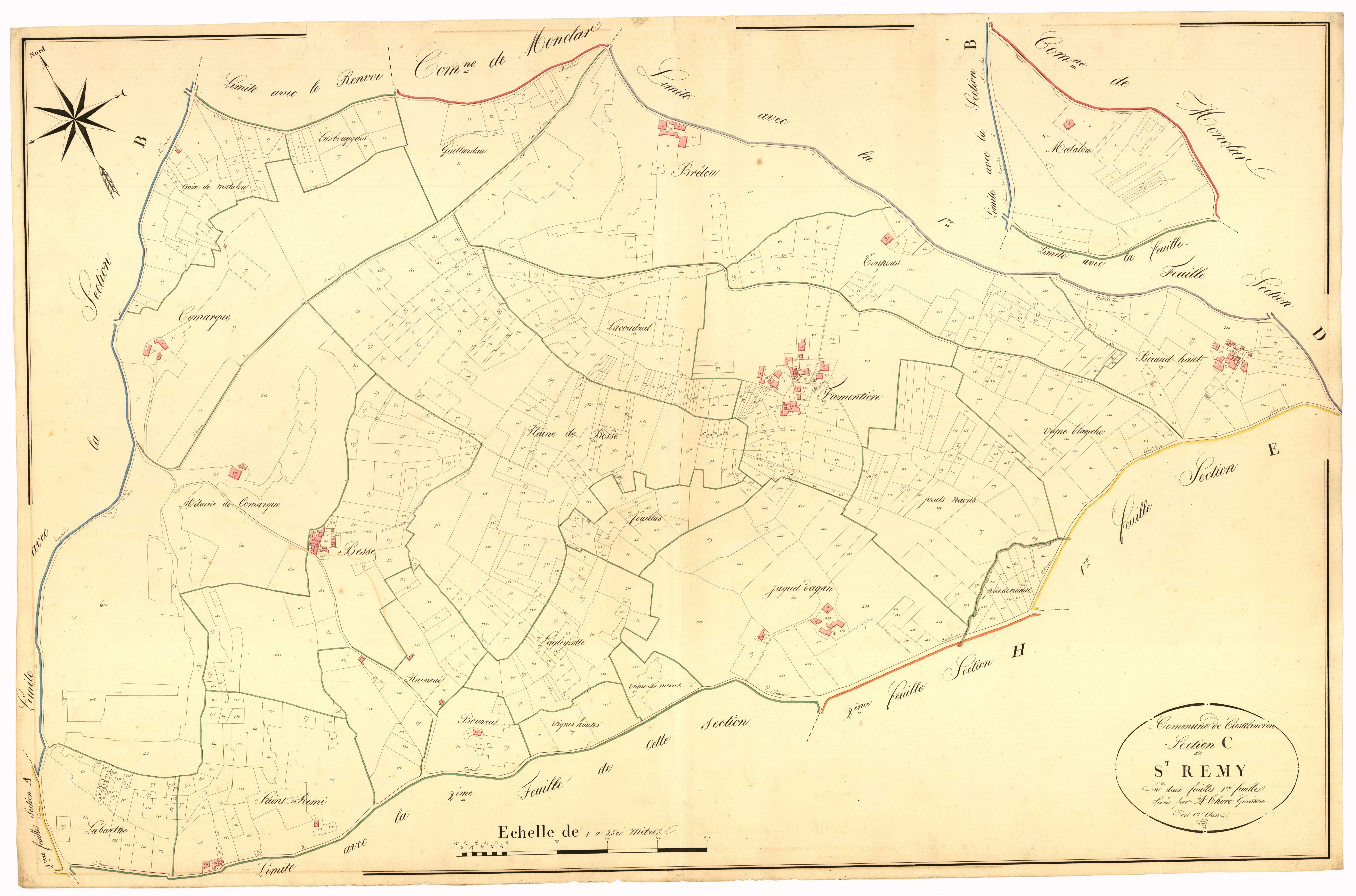 Plan napoléonien, atlas-C1 Saint-Rémy, Castelmoron-sur-Lot