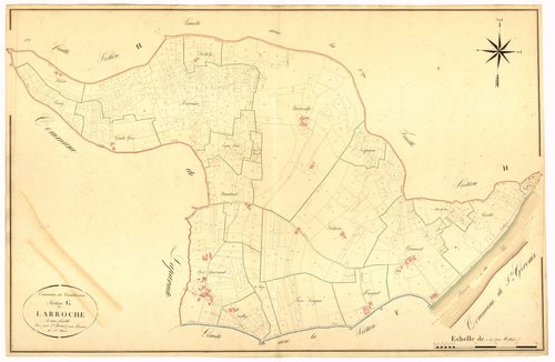 Plan napoléonien, atlas-G Larroche, Castelmoron-sur-Lot