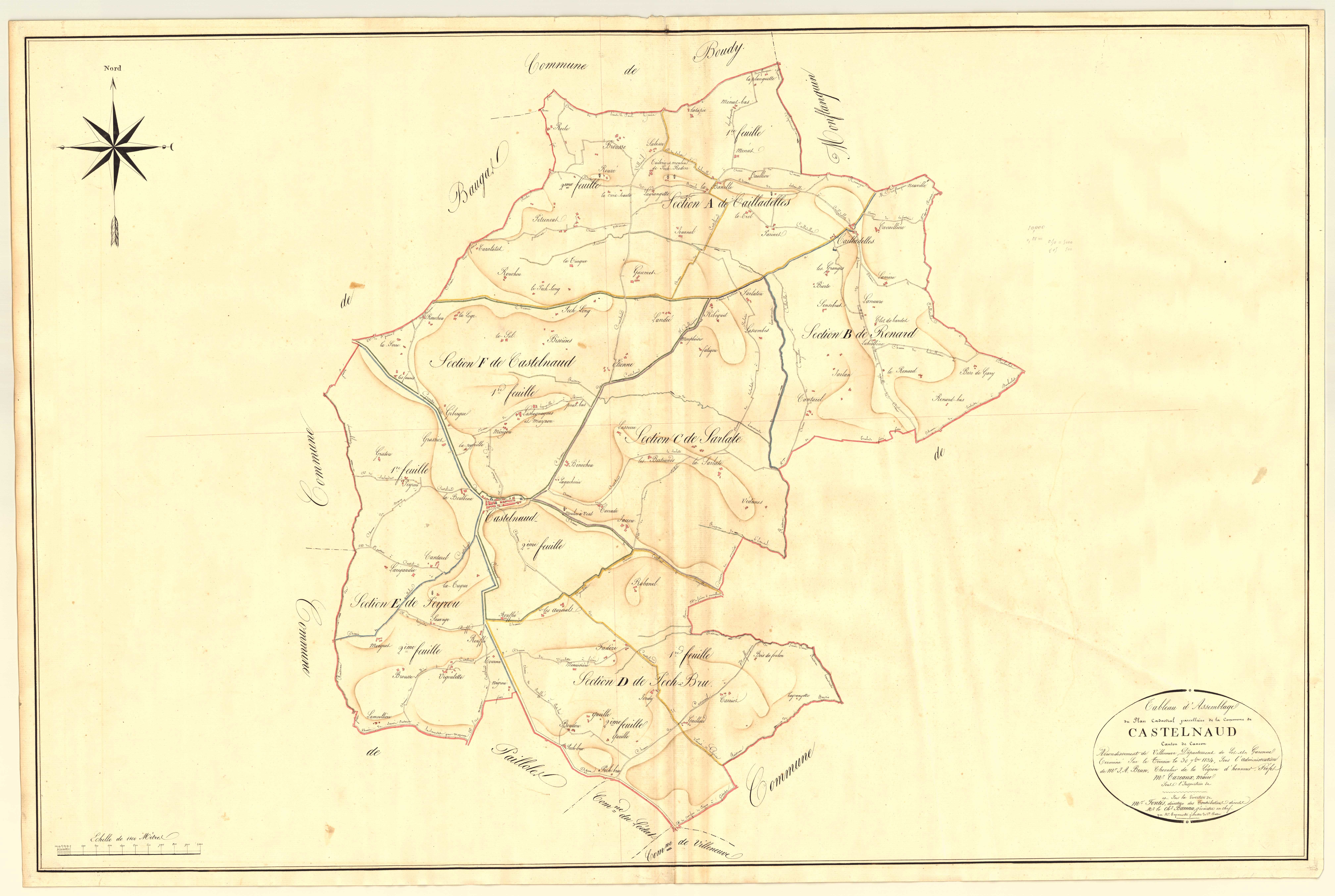 Plan napoléonien, atlas-TA, Castelnaud-de-Gratecambe