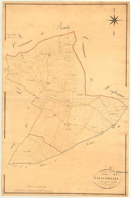 Plan napoléonien, atlas-A1 Cailladelles, Castelnaud-de-Gratecambe