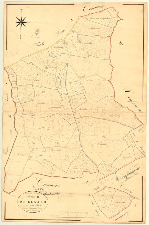 Plan napoléonien, atlas-B Le Renard, Castelnaud-de-Gratecambe