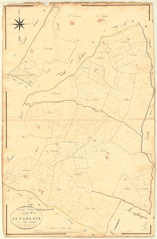 Plan napoléonien, atlas-C La Sarlate, Castelnaud-de-Gratecambe