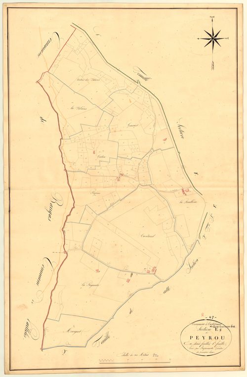 Plan napoléonien, atlas-E1 Peyrou, Castelnaud-de-Gratecambe