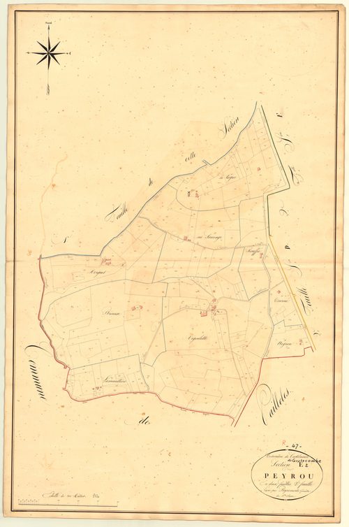 Plan napoléonien, atlas-E2 Peyrou, Castelnaud-de-Gratecambe