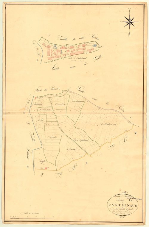 Plan napoléonien, atlas-F2 Castelnaud, Castelnaud-de-Gratecambe