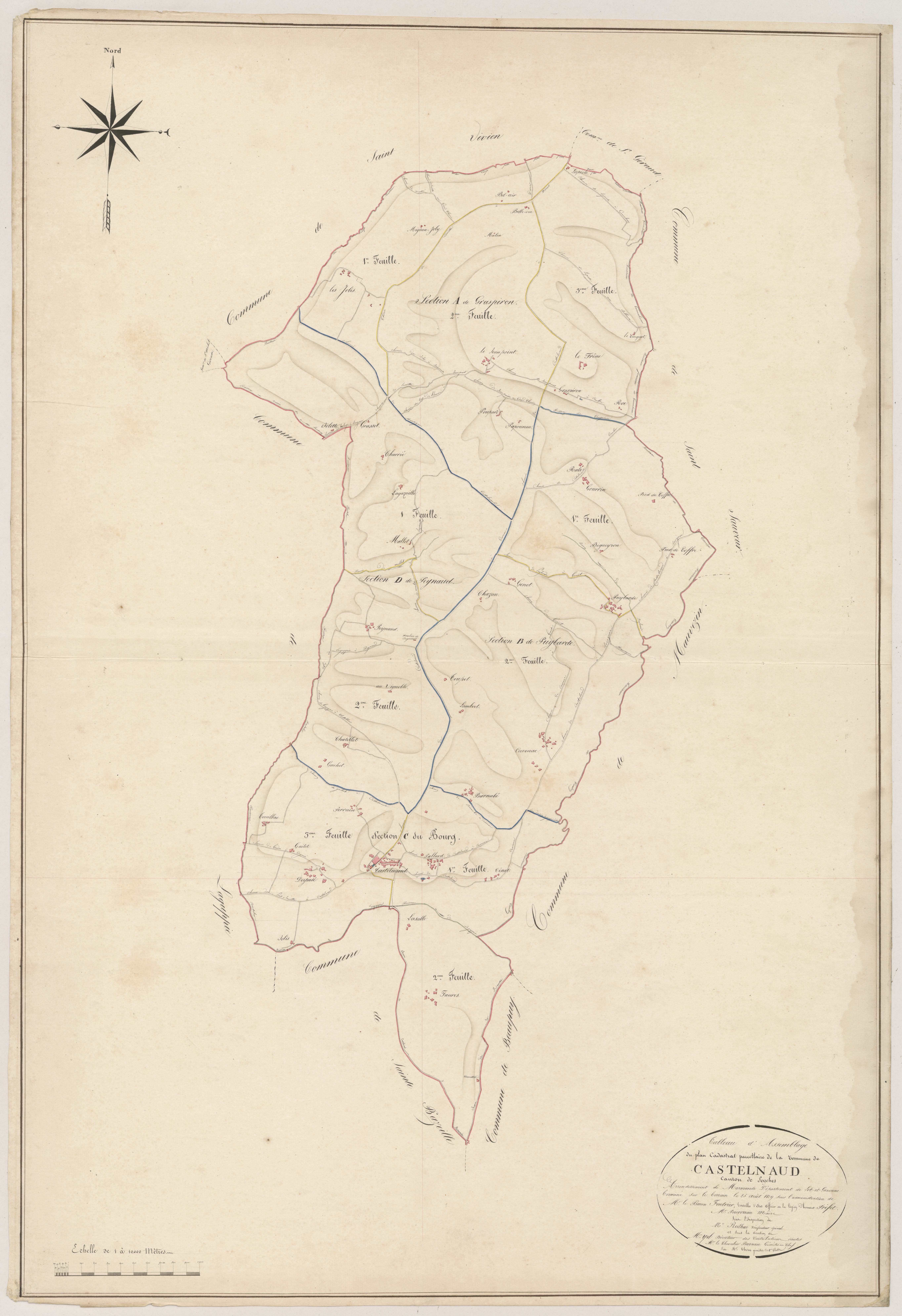 Plan napoléonien, atlas-TA, Castelnau-sur-Gupie
