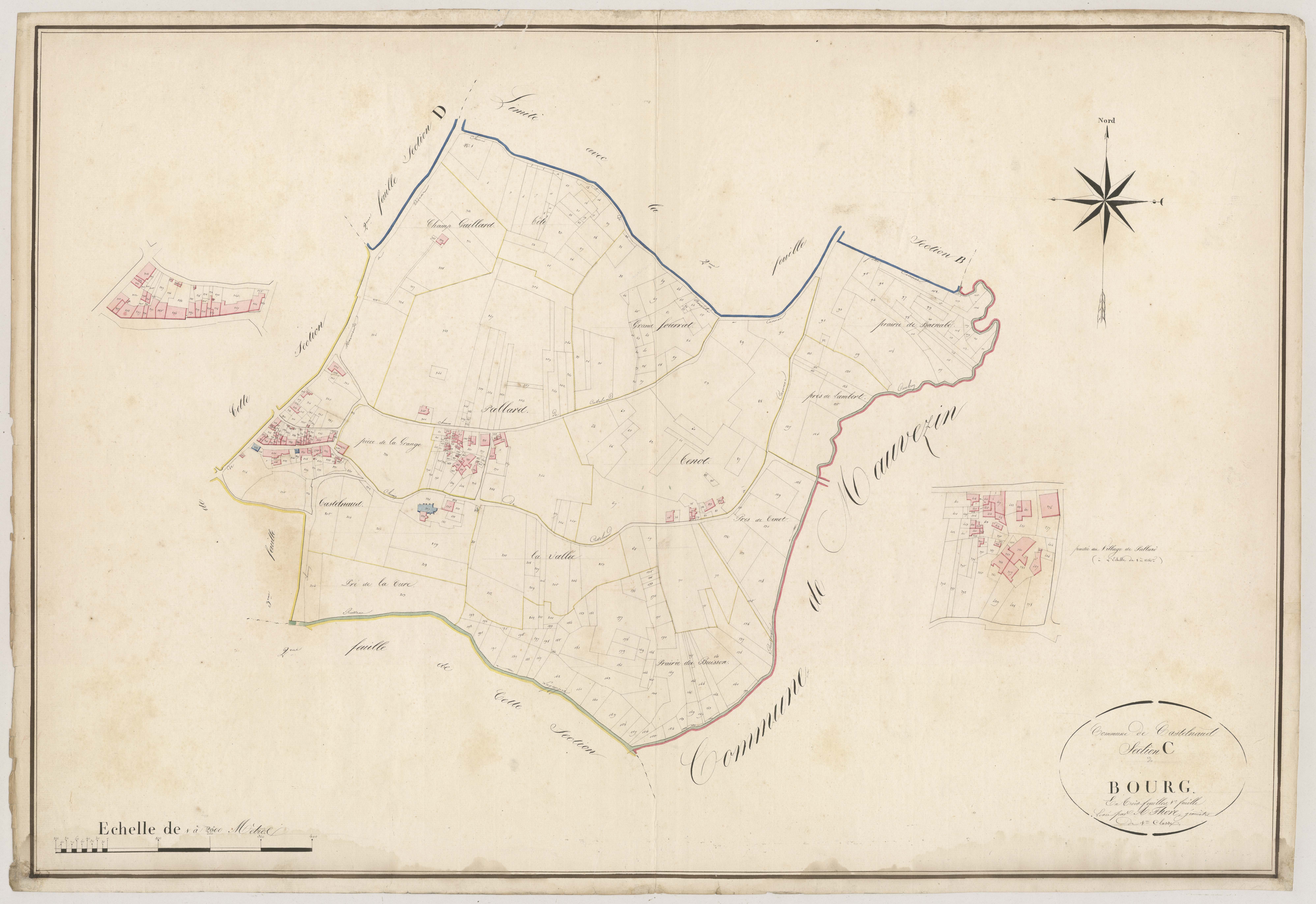 Plan napoléonien, atlas-C1 Bourg, Castelnau-sur-Gupie