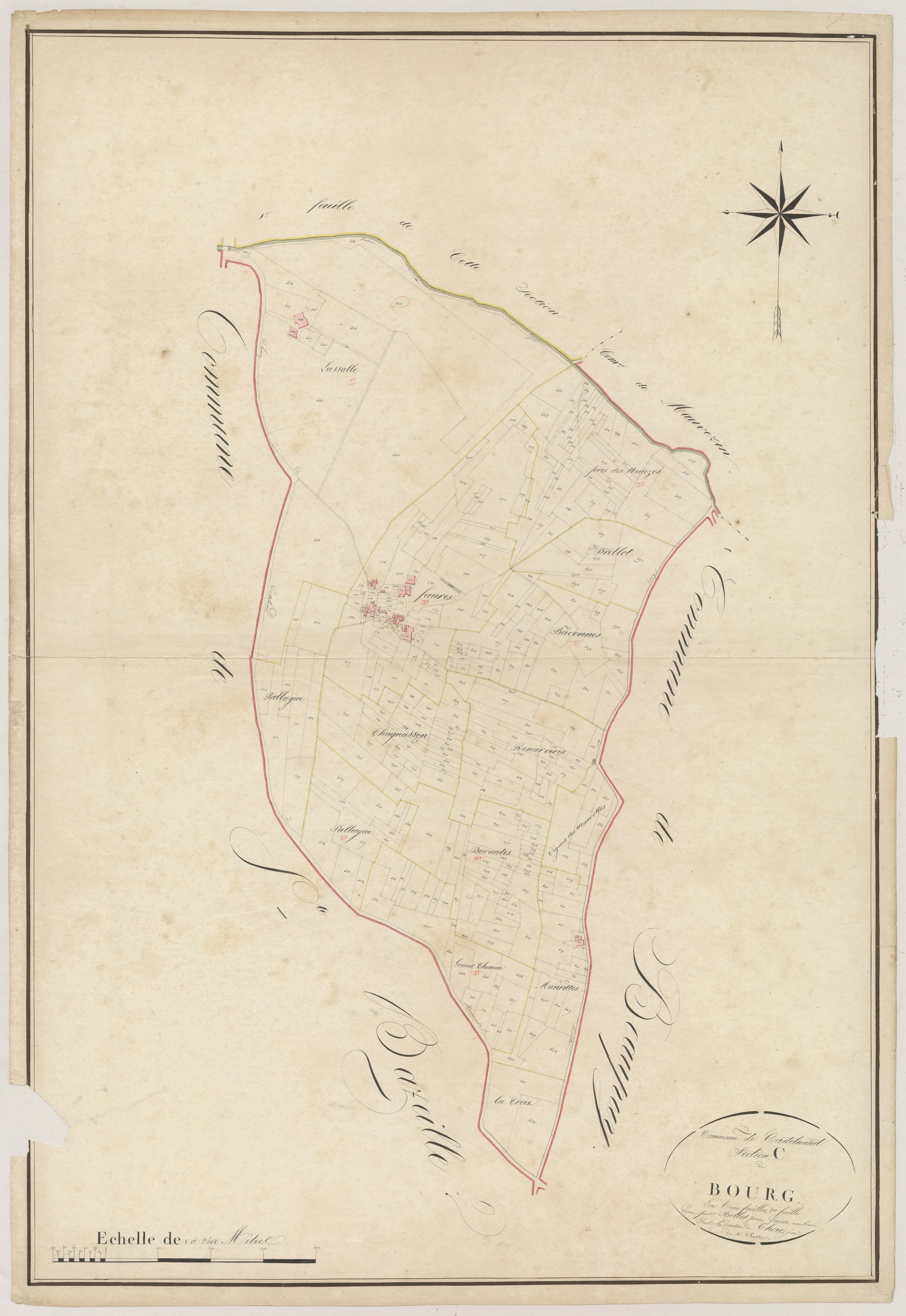 Plan napoléonien, atlas-C2 Bourg, Castelnau-sur-Gupie