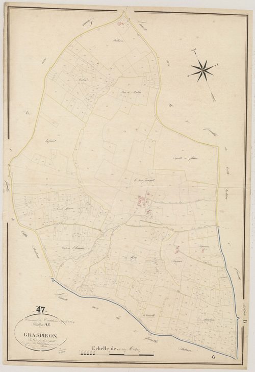 Plan napoléonien, atlas-A2 Graspiron, Castelnau-sur-Gupie