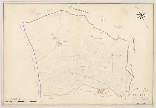Plan napoléonien, atlas-B1 Puybarde, Castelnau-sur-Gupie