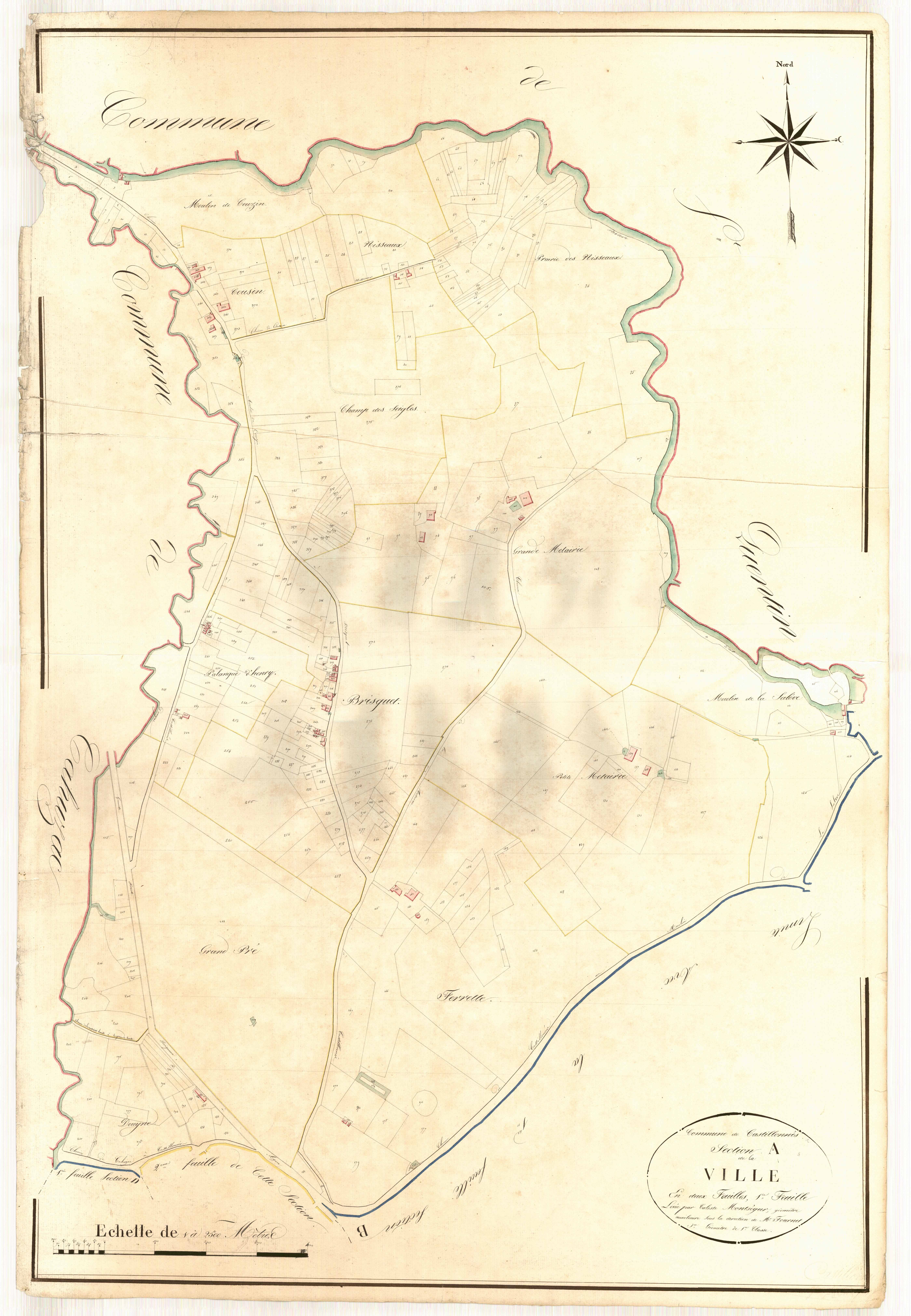 Plan napoléonien, atlas-A1 La Ville, Castillonnès