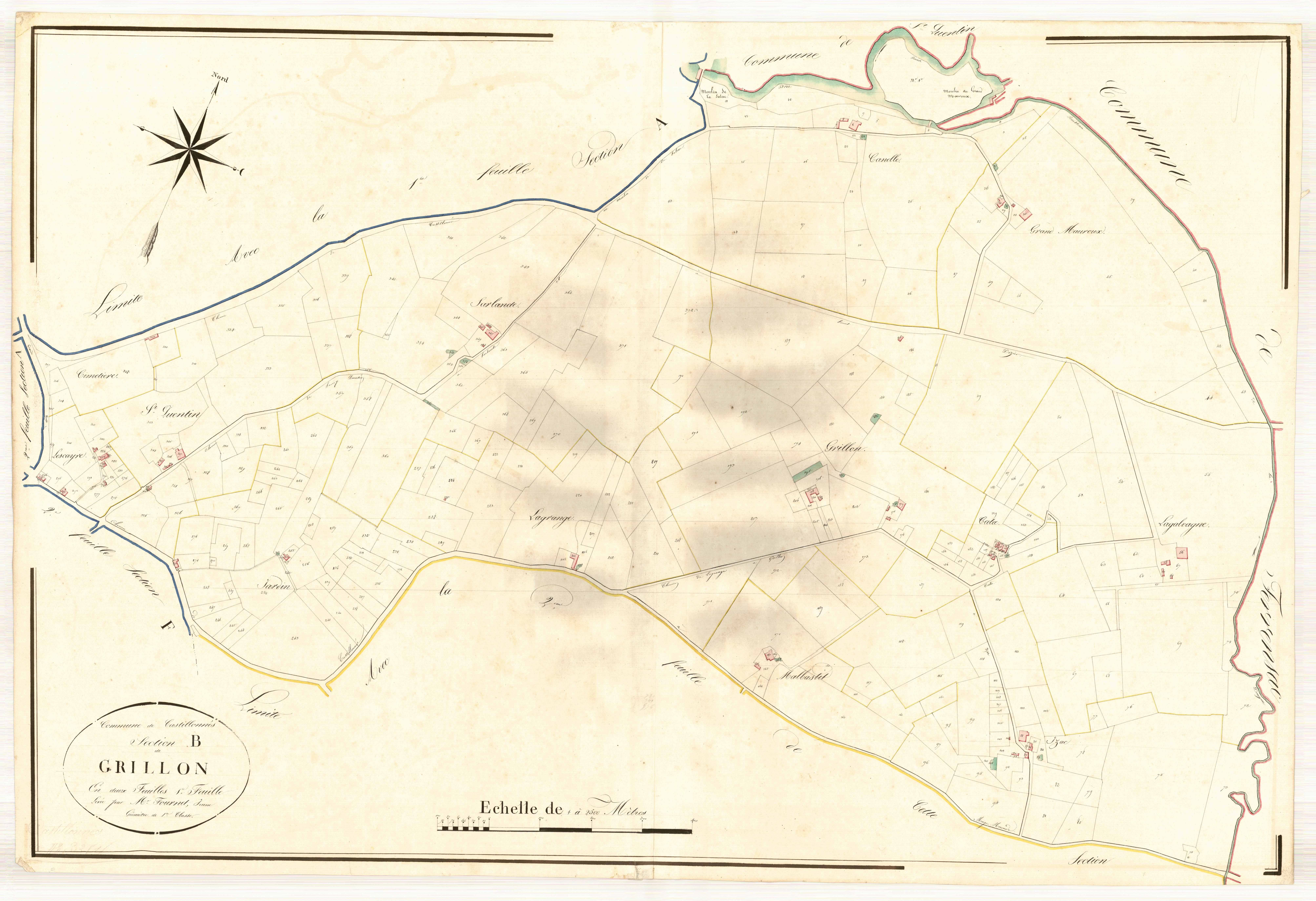 Plan napoléonien, atlas-B1 Gullon, Castillonnès