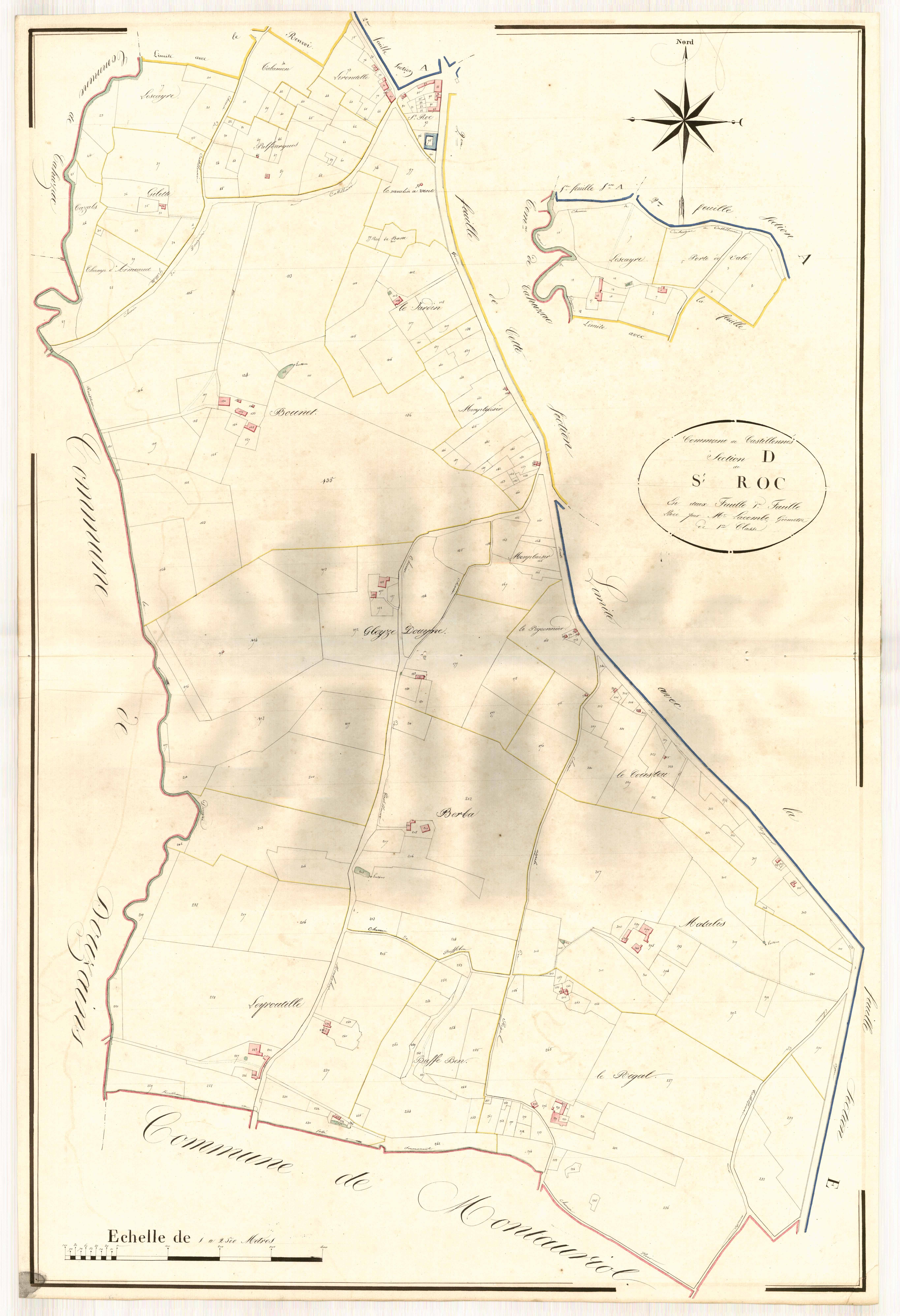 Plan napoléonien, atlas-D1 Saint-Roc, Castillonnès