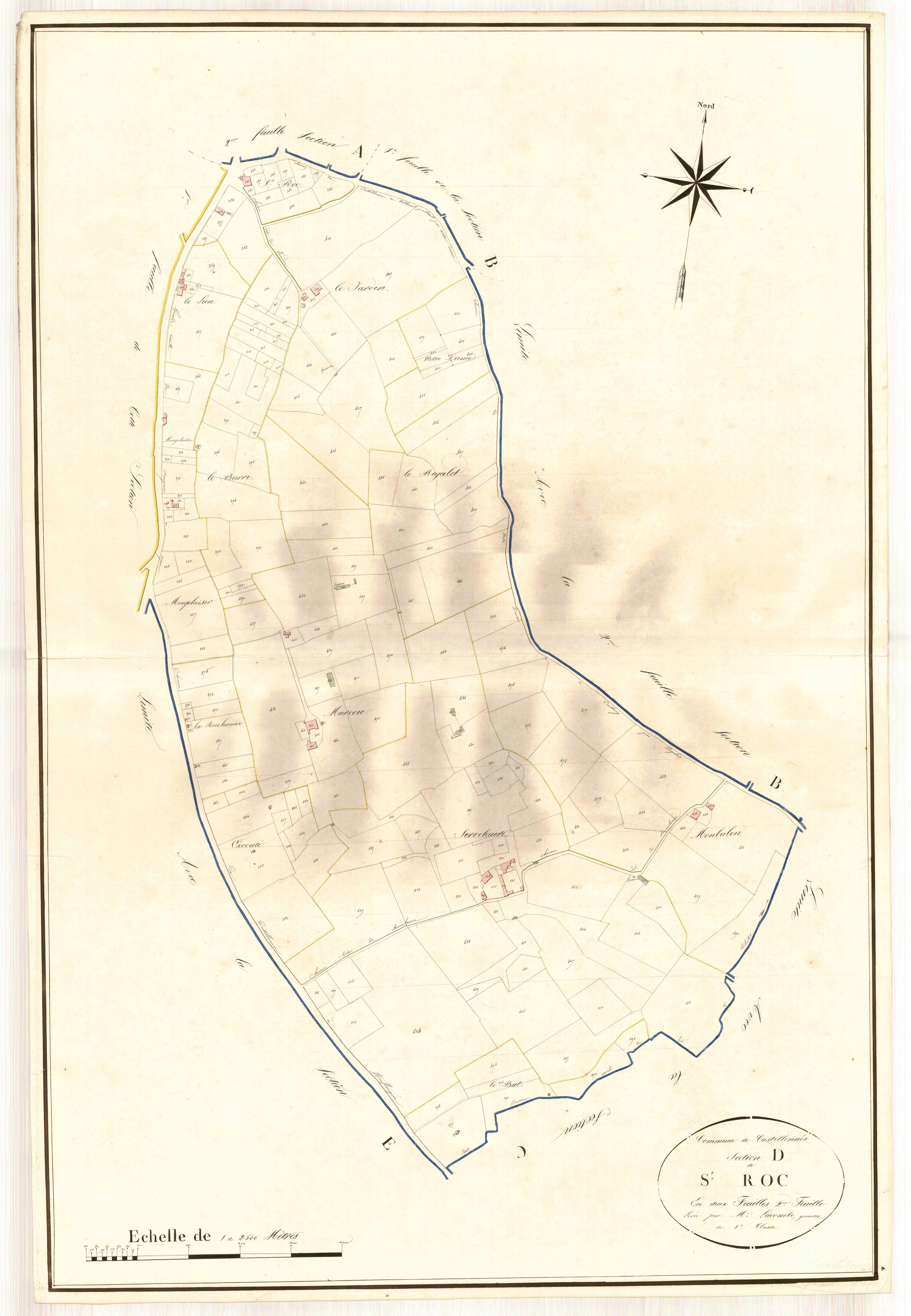 Plan napoléonien, atlas-D2 Saint-Roc, Castillonnès